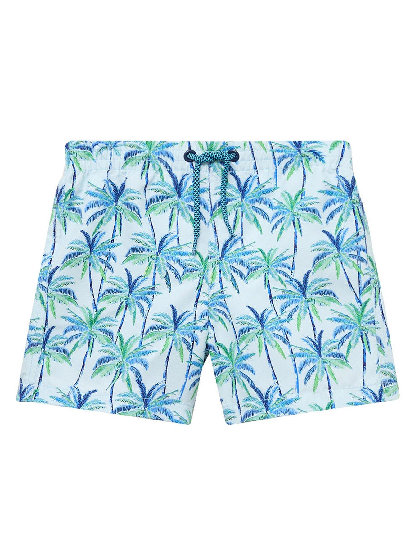 undefined Younger Boys Palm Tree Swimshorts - Blue