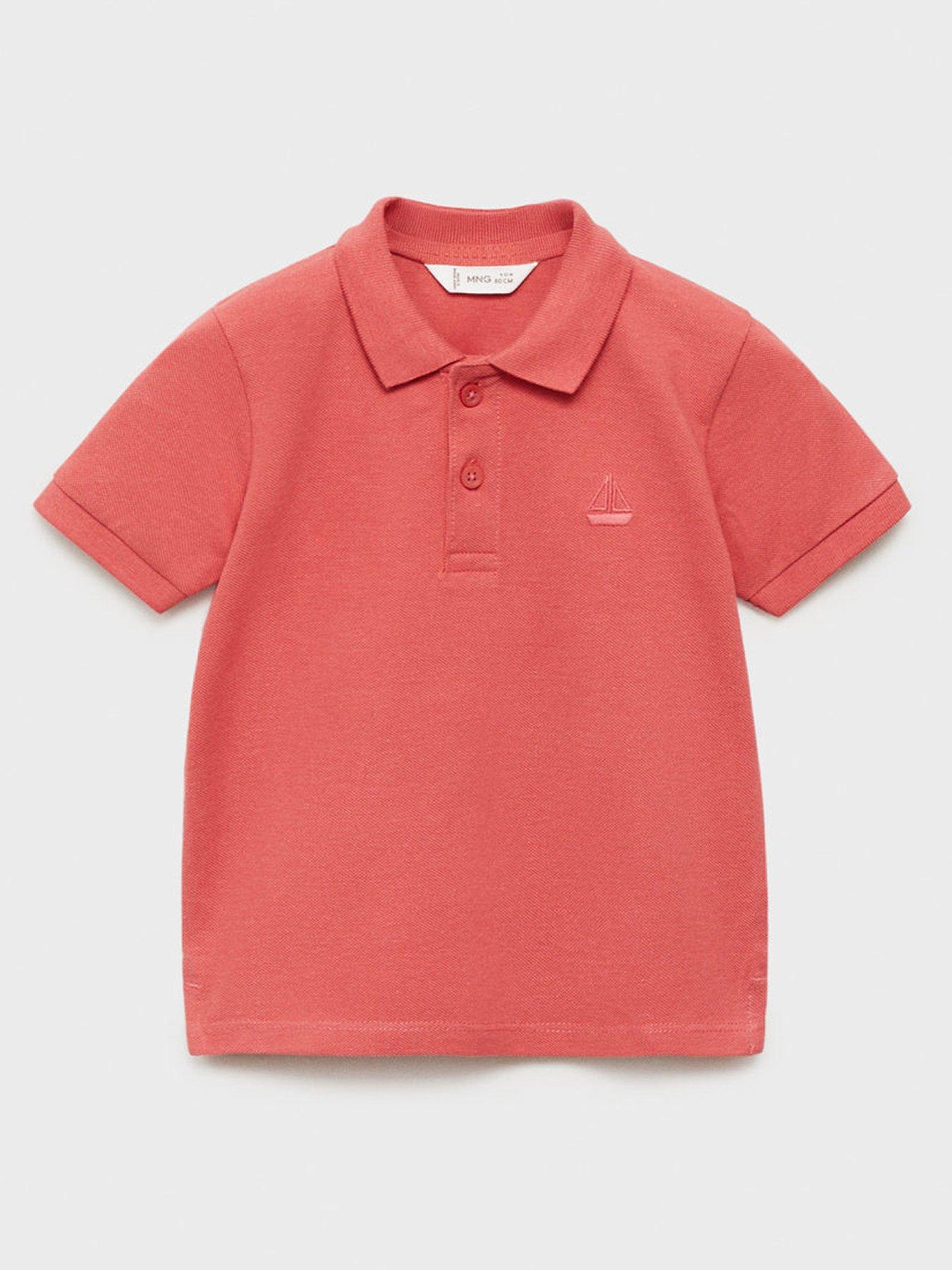 undefined Younger Boys Short Sleeve Polo Shirt - Red