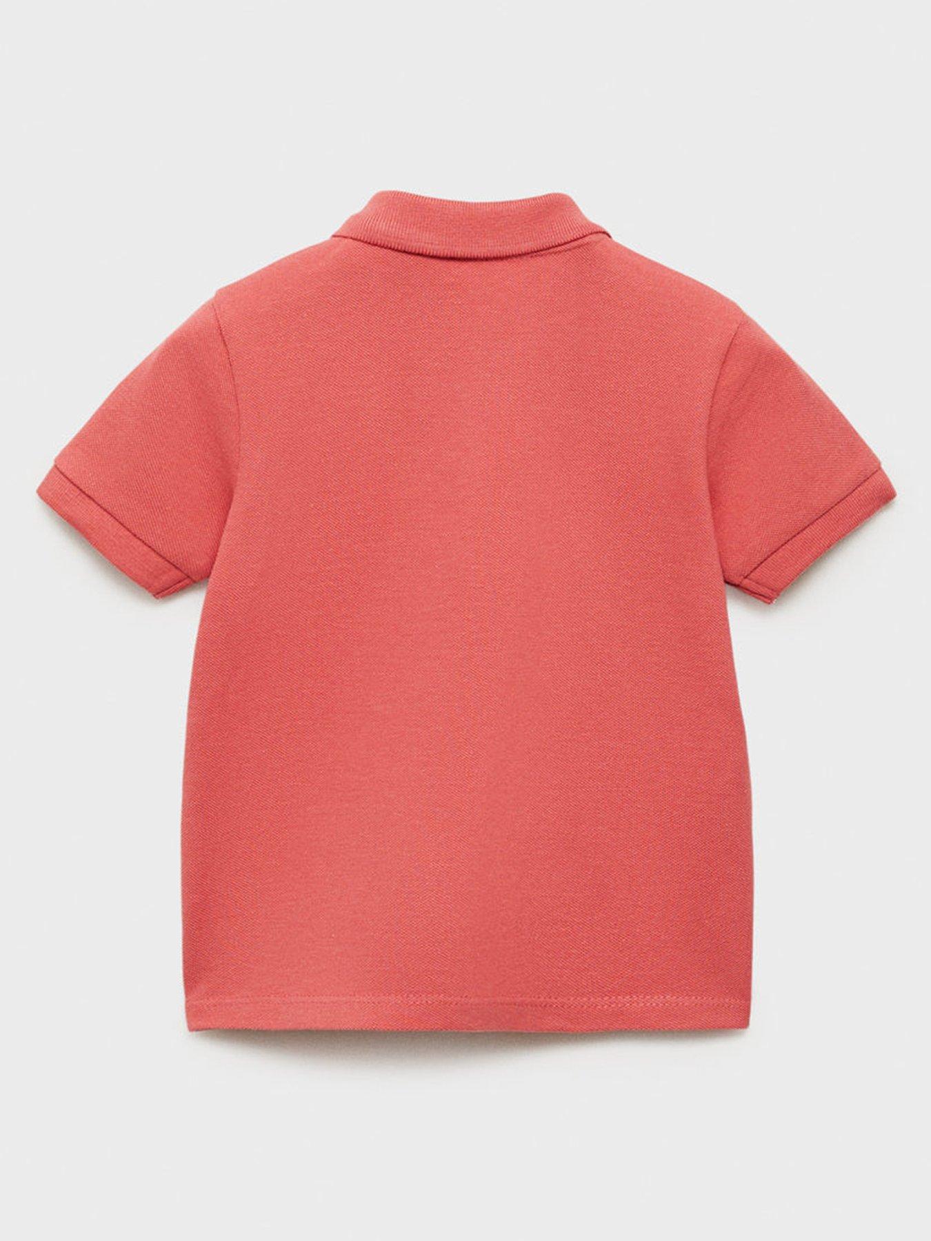 Image 2 of 4 of Mango Younger Boys Short Sleeve Polo Shirt - Red
