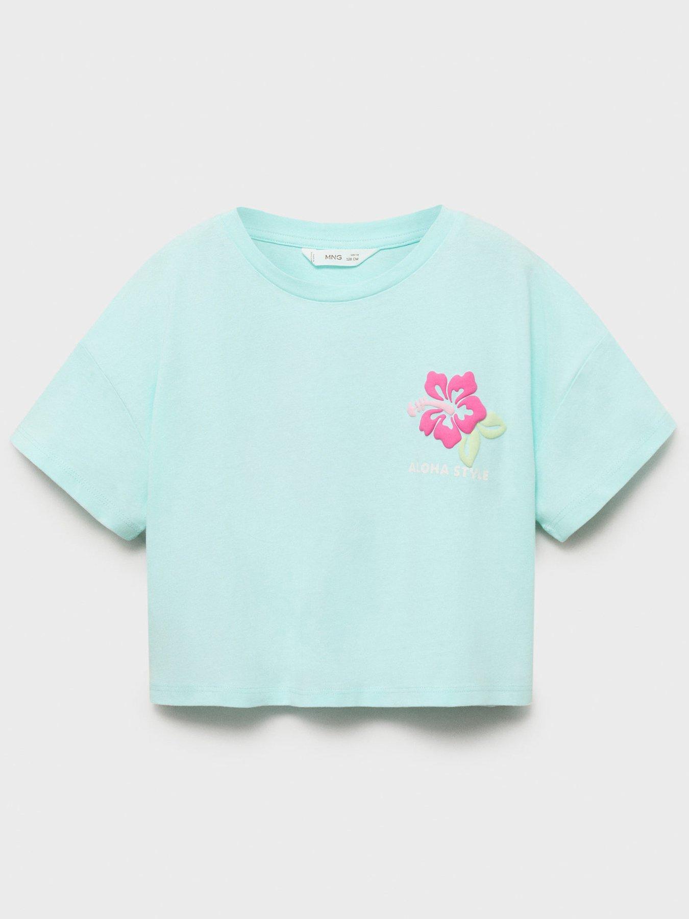 undefined Girls Aloha Short Sleeve T-Shirt - Aqua