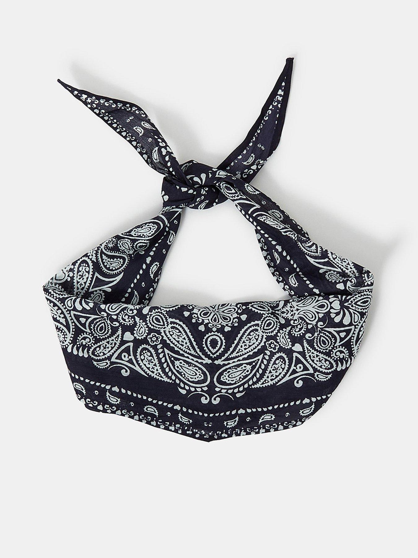 undefined Paisley Neckerchief Scarf - Blue