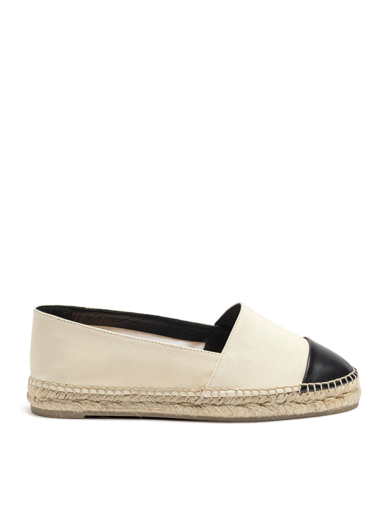 CASTANER Katty Toe Contrast Flat Espadrille - White