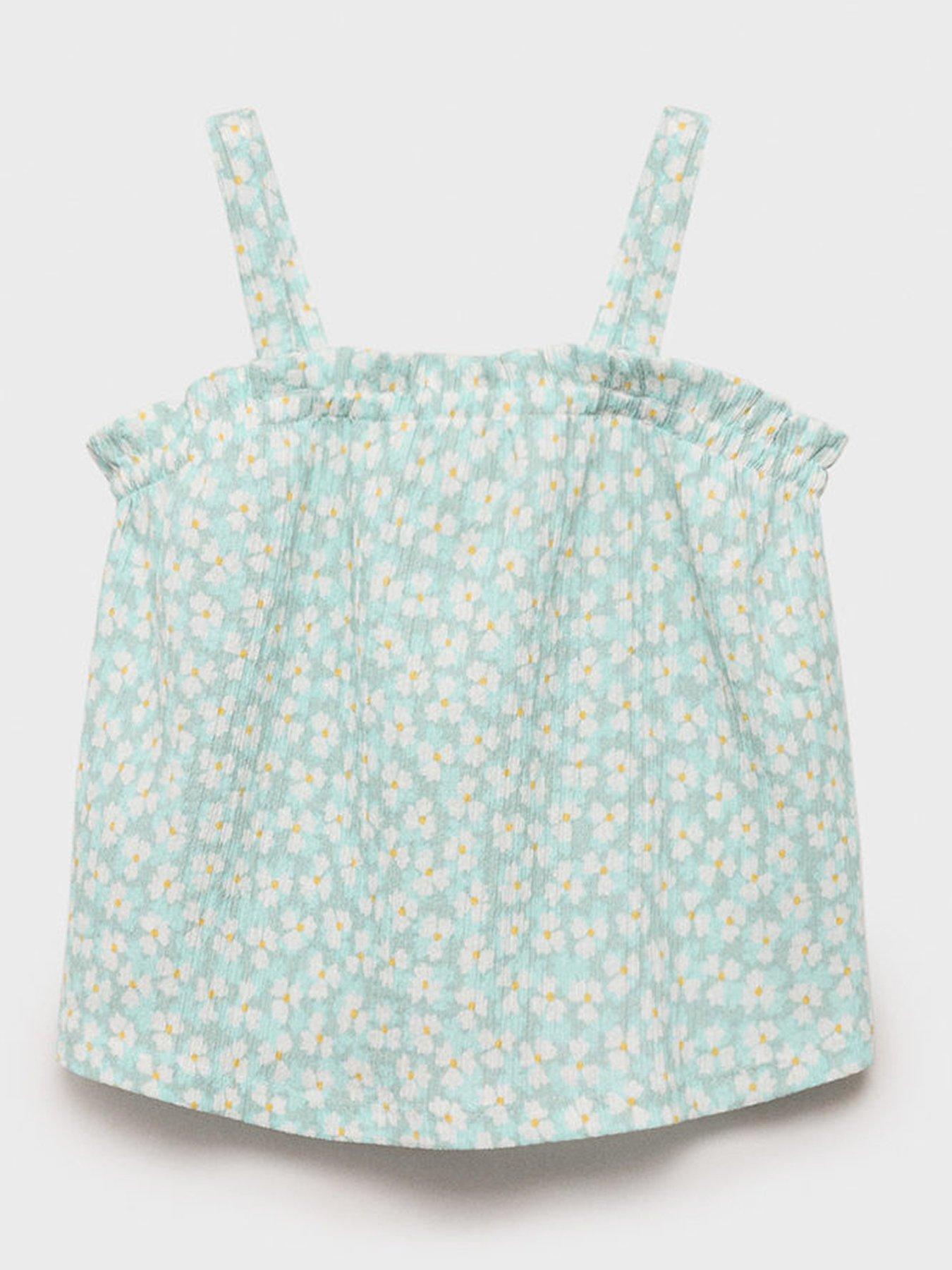 undefined Younger Girls Margi Co-ord Strappy Top - Aqua