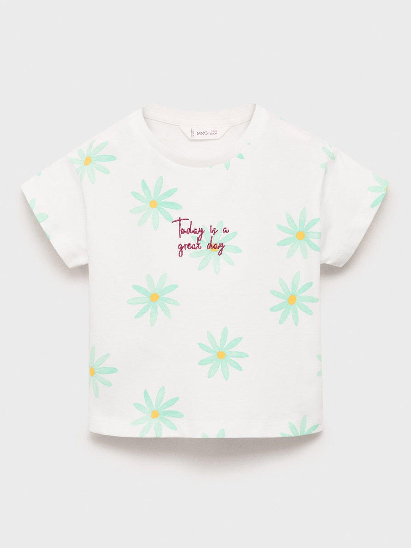undefined Younger Girls Great Day Short Sleeve Tshirt - Light Cream