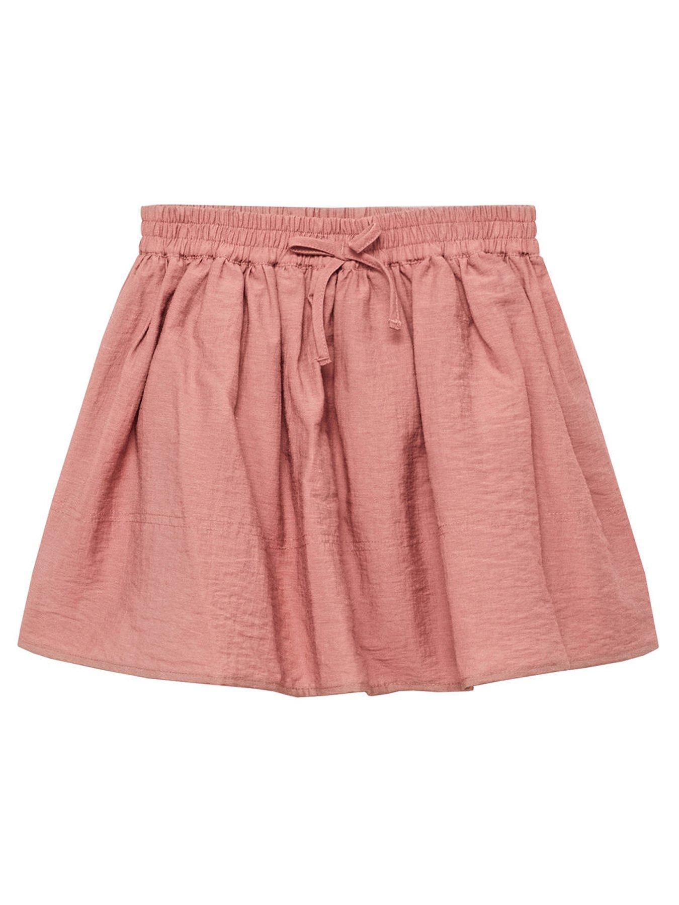 undefined Girls Woven Co-Ord Skirt - Pink