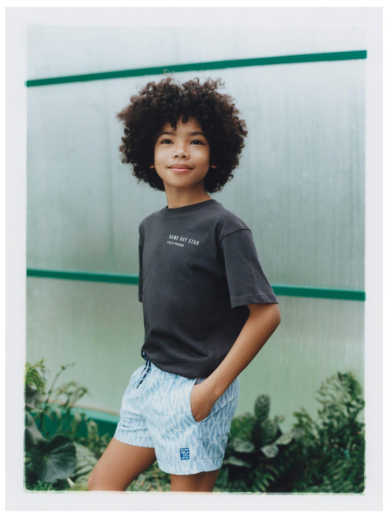 undefined Boys Printed Swimshorts - Blue