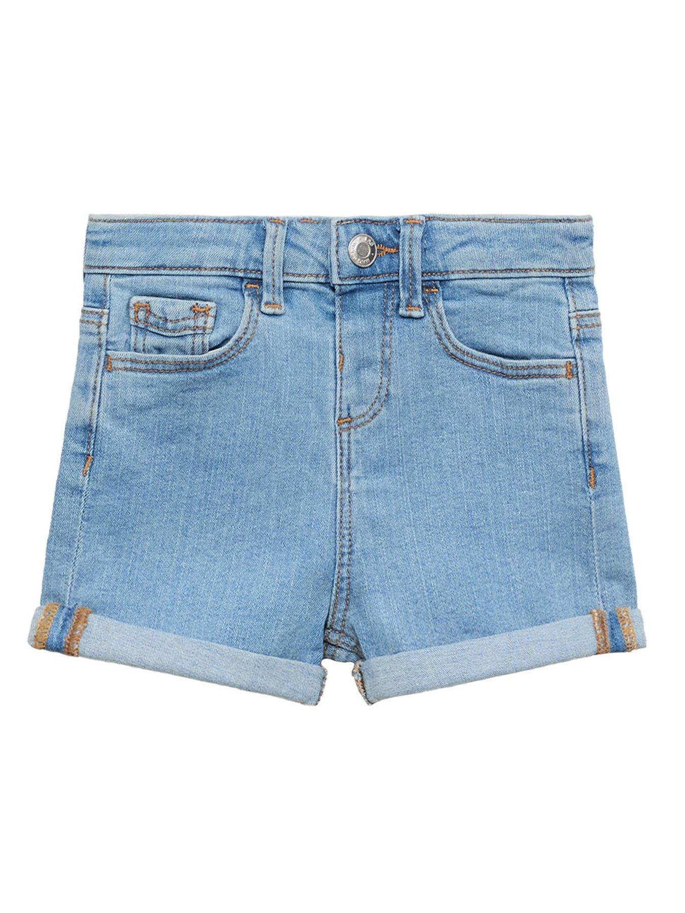 Mango Younger Girls Denim Shorts Blue Very