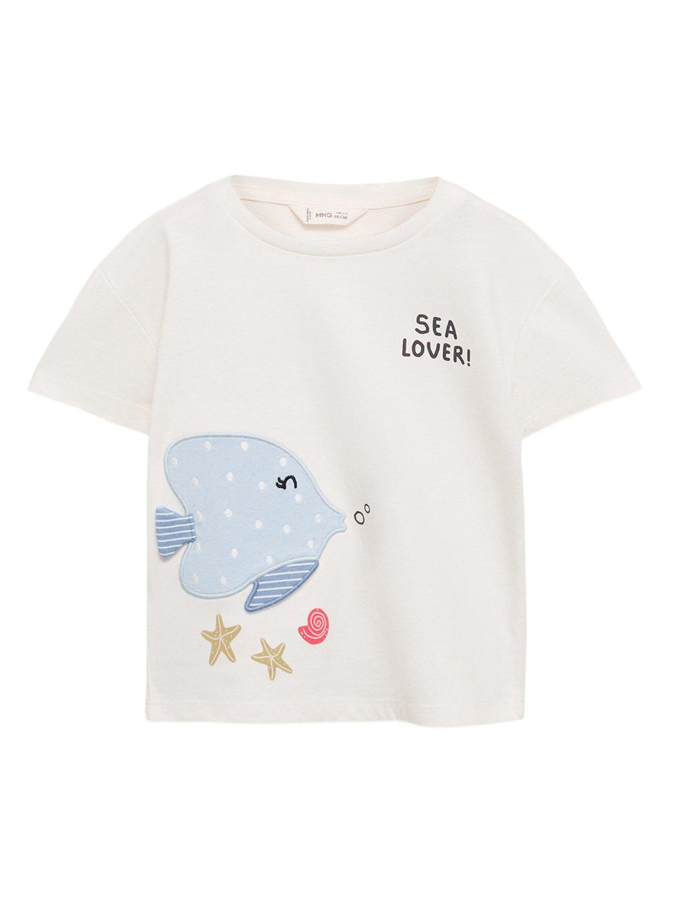undefined Younger Girls Sea Lover Short Sleeve T-Shirt - Light Cream