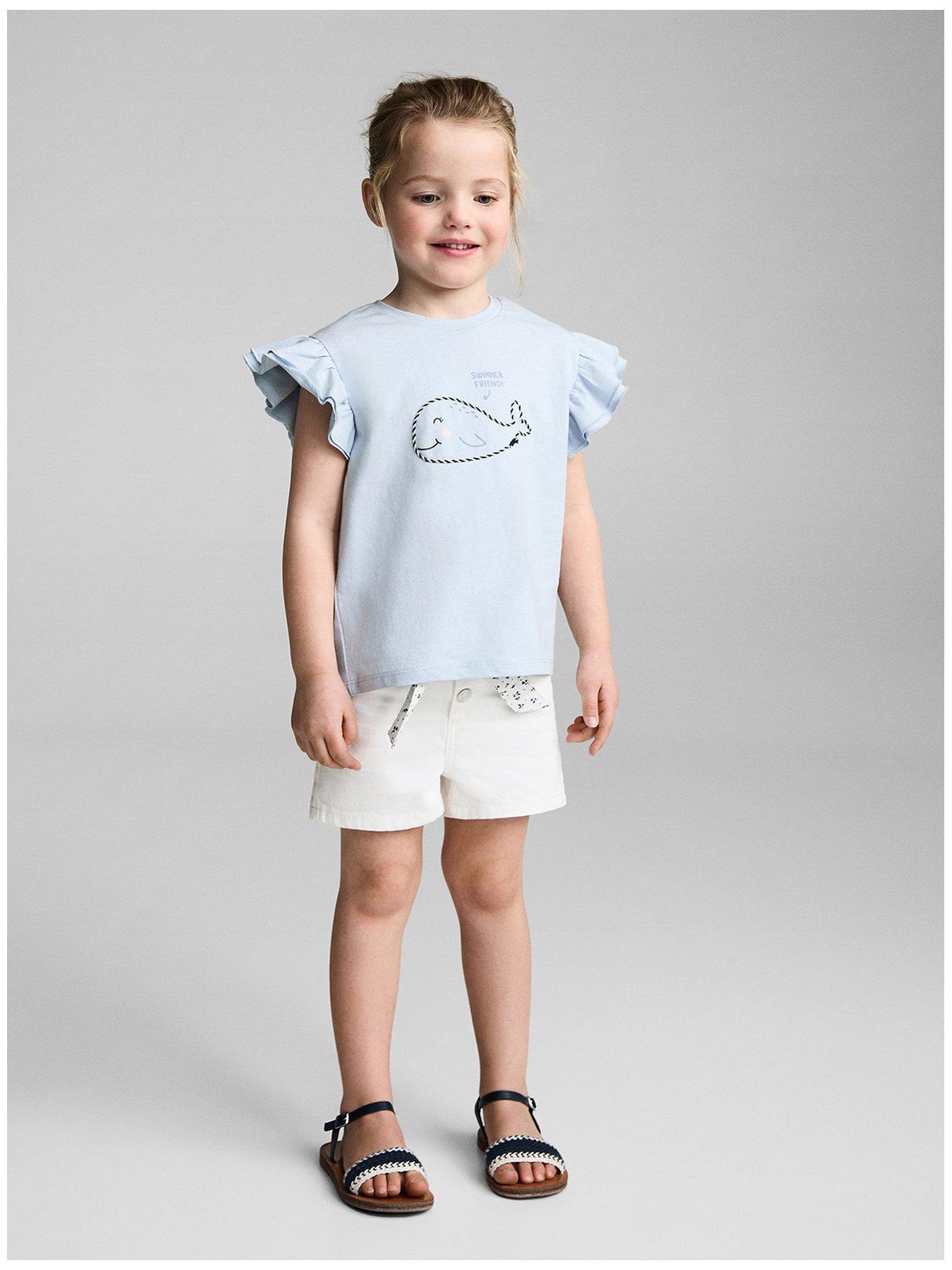 undefined Younger Girls Whale Short Sleeve Tshirt - Blue