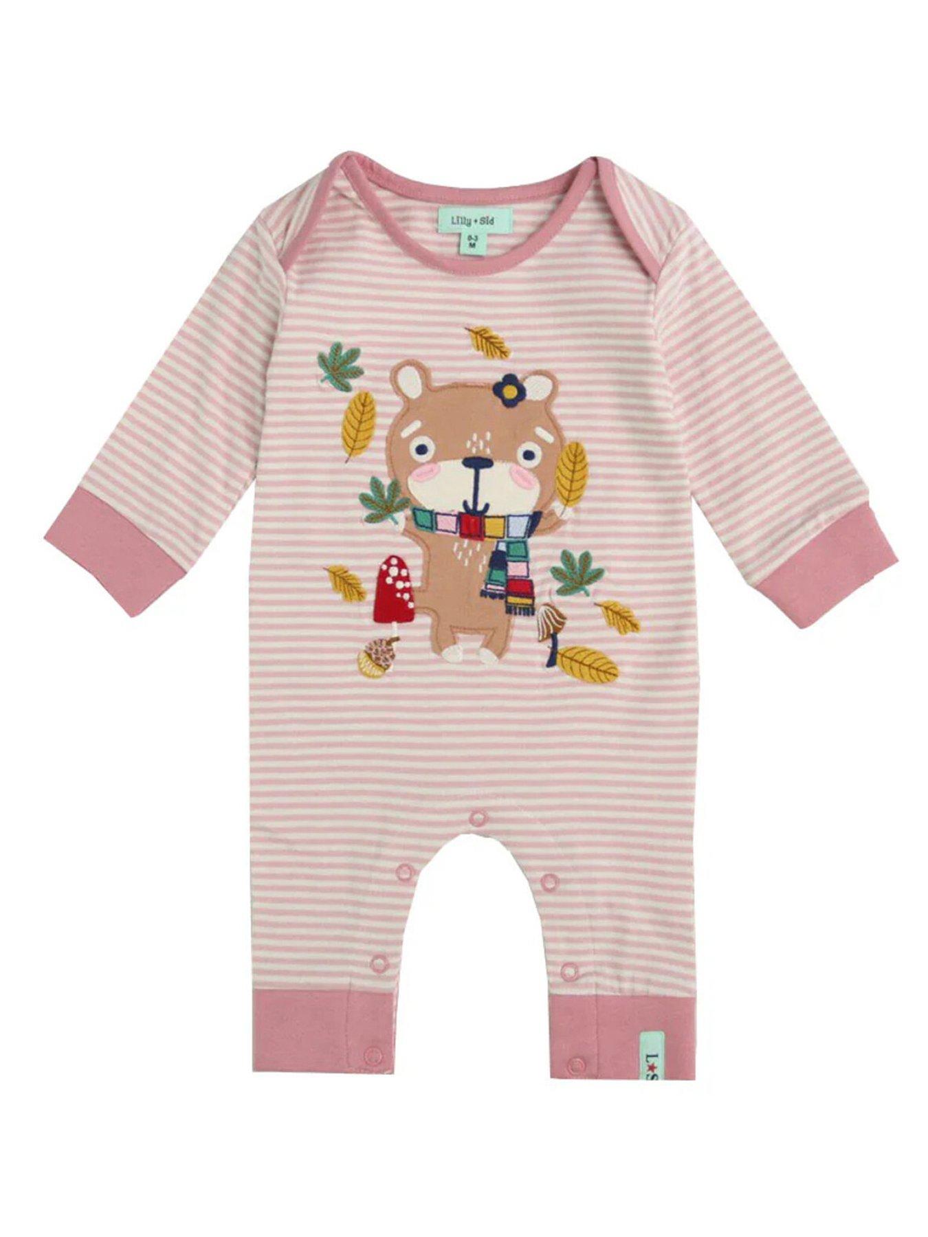 undefined Baby Girls Lilly Leaves Playsuit - Pink