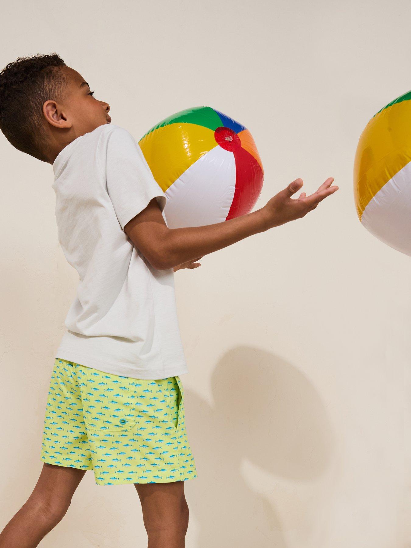 Image 4 of 6 of Mango Boys Shark Swimshorts - Bright Green