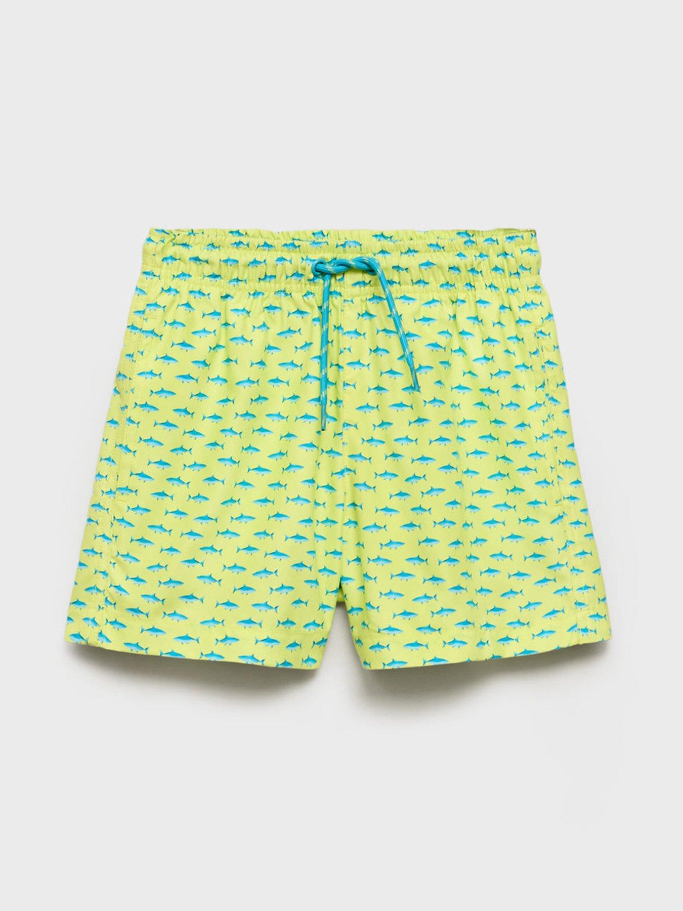 Image 5 of 6 of Mango Boys Shark Swimshorts - Bright Green