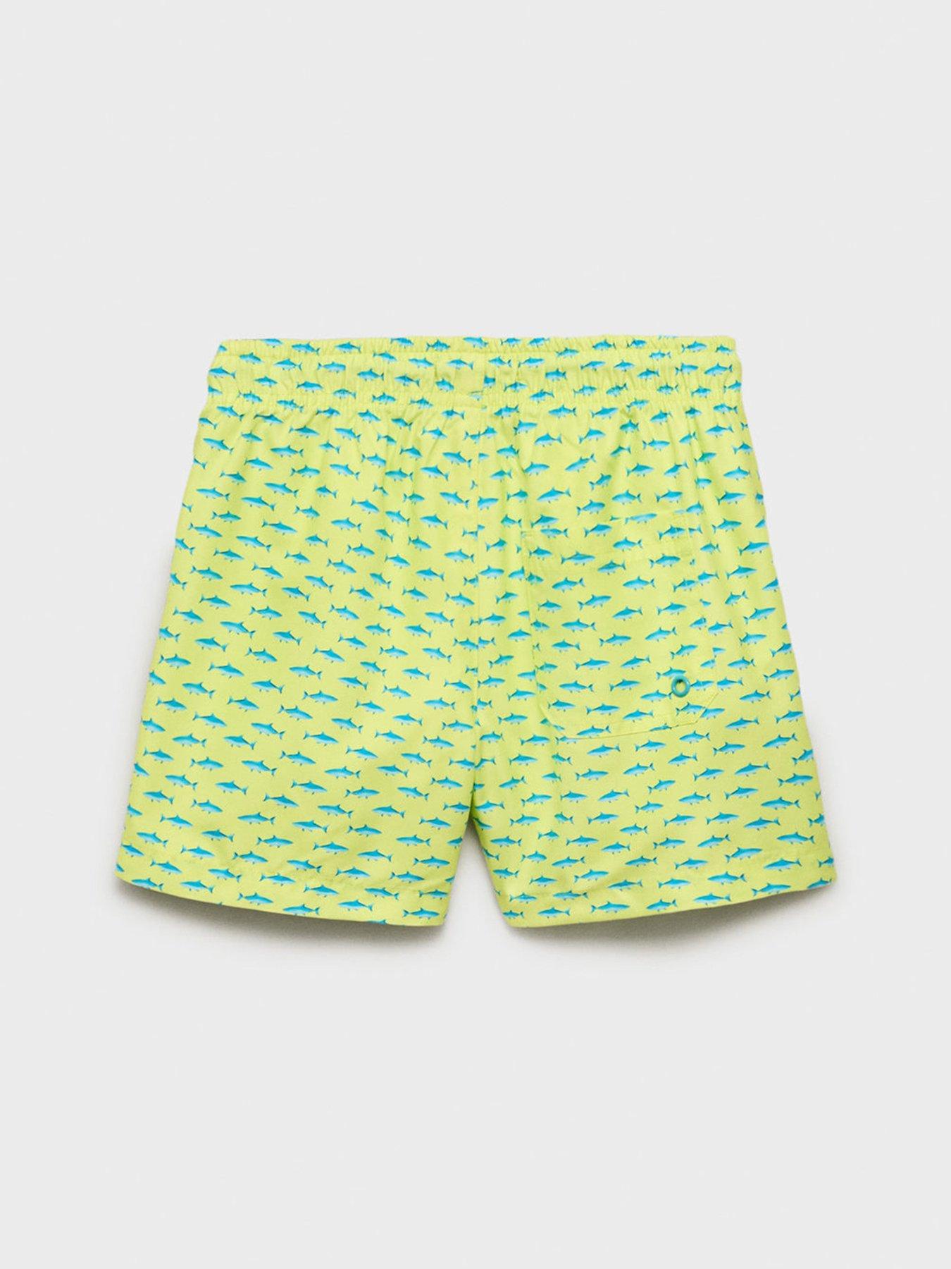 Image 6 of 6 of Mango Boys Shark Swimshorts - Bright Green
