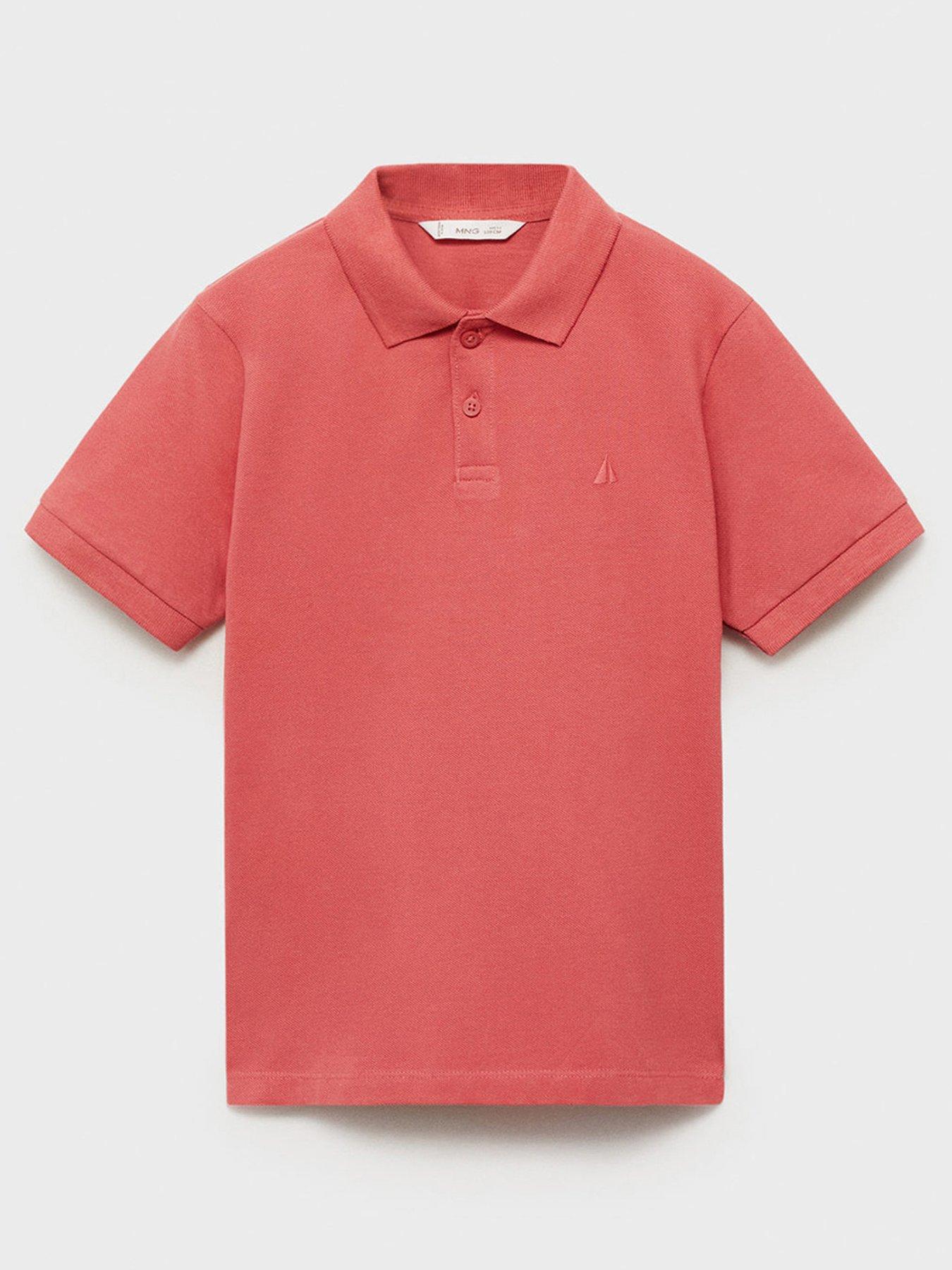undefined Boys Short Sleeve Polo Shirt - Red
