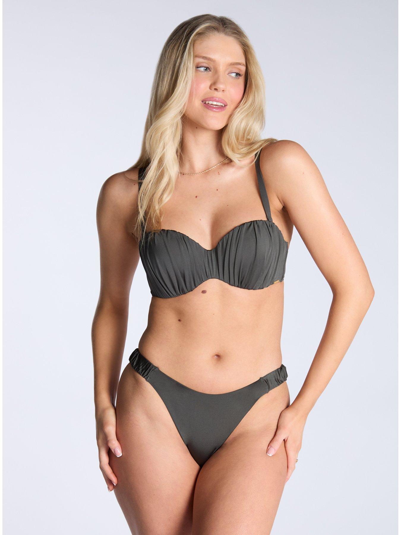 Image 3 of 6 of Boux Avenue Cortona Strapless Bikini Top - Khaki