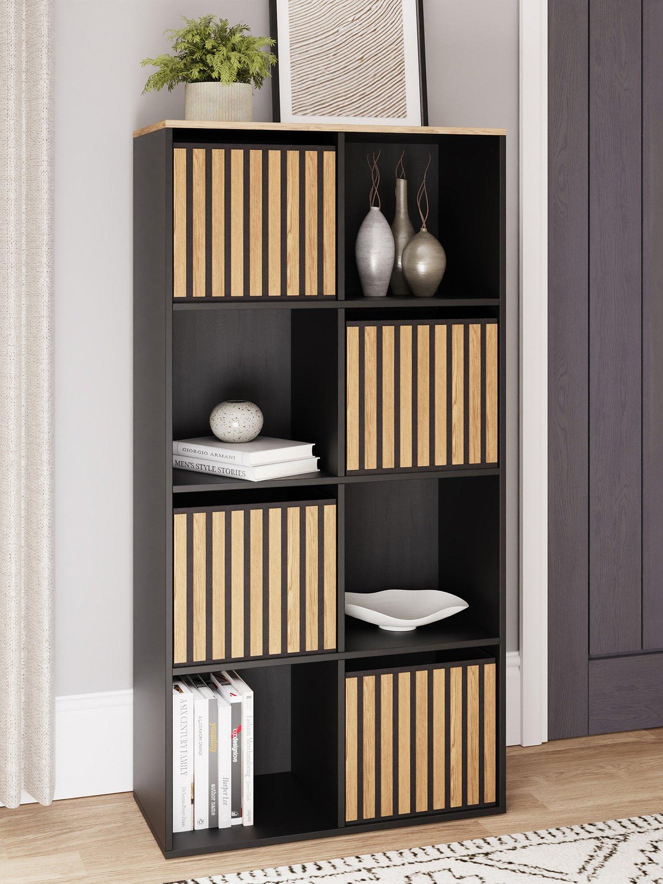 GFW Kube 2x4 Storage Cube - Black/Oak