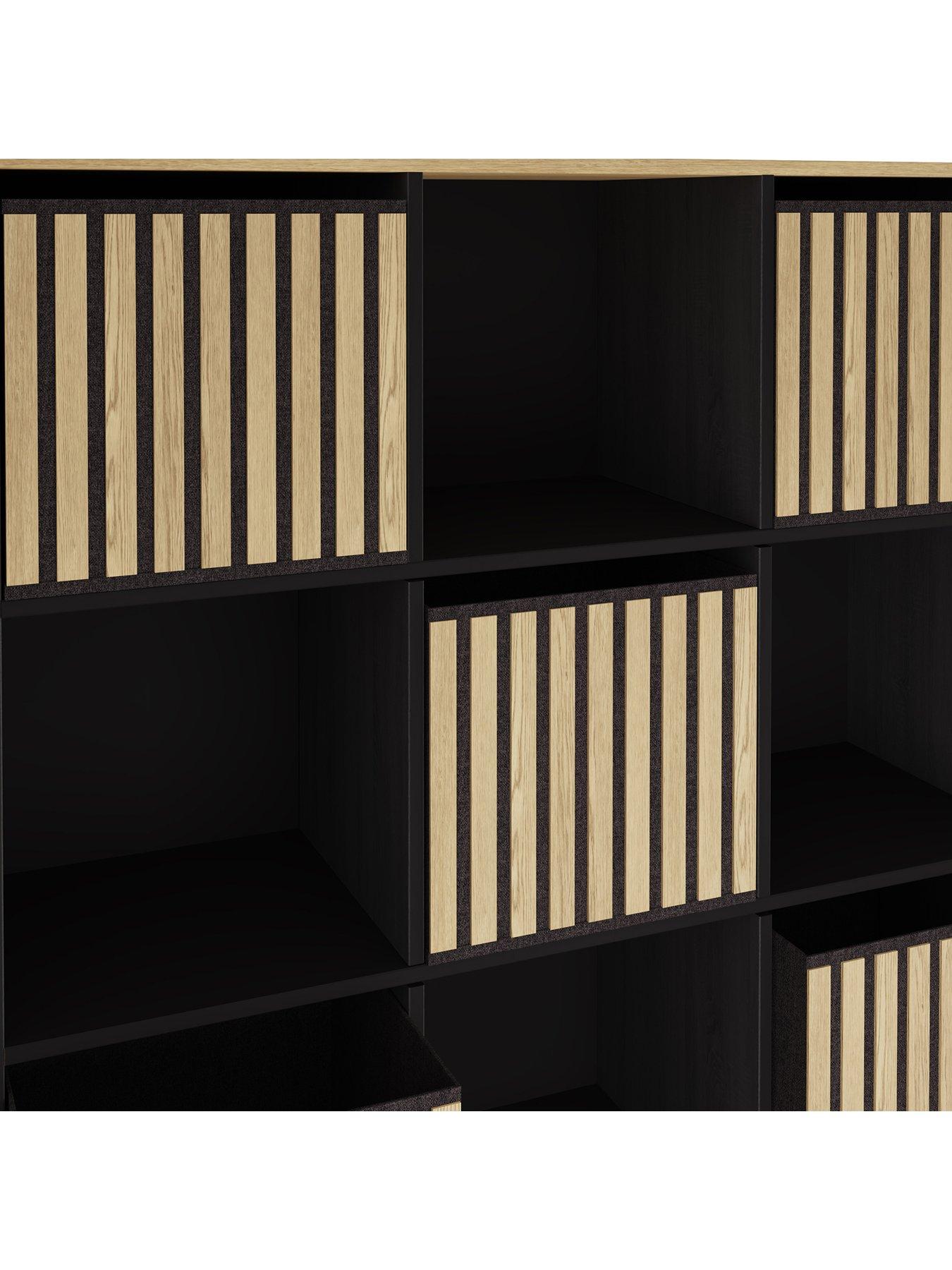 Image 6 of 7 of GFW Kube 3x3 Storage Cube - Black/Oak