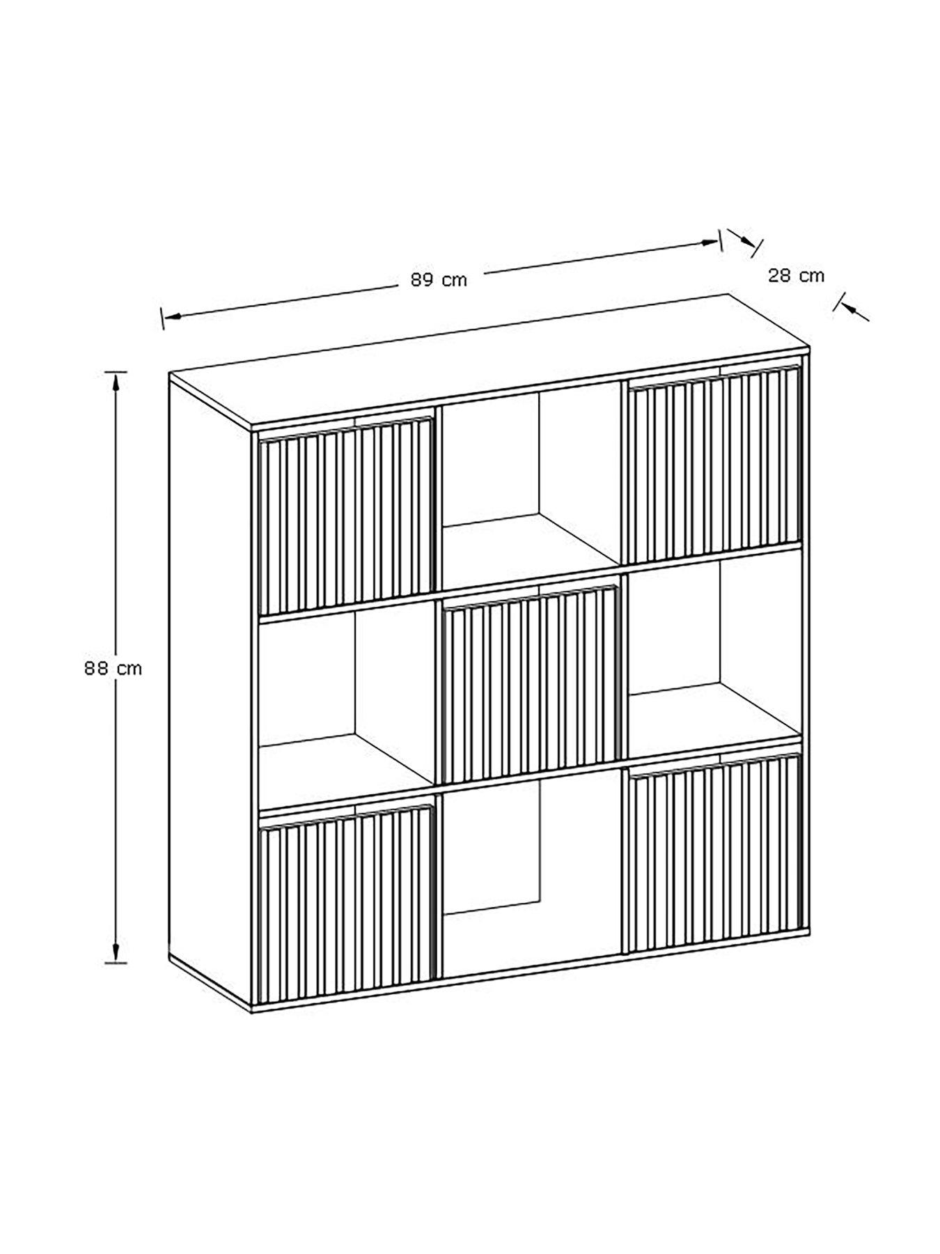 Image 7 of 7 of GFW Kube 3x3 Storage Cube - Black/Oak