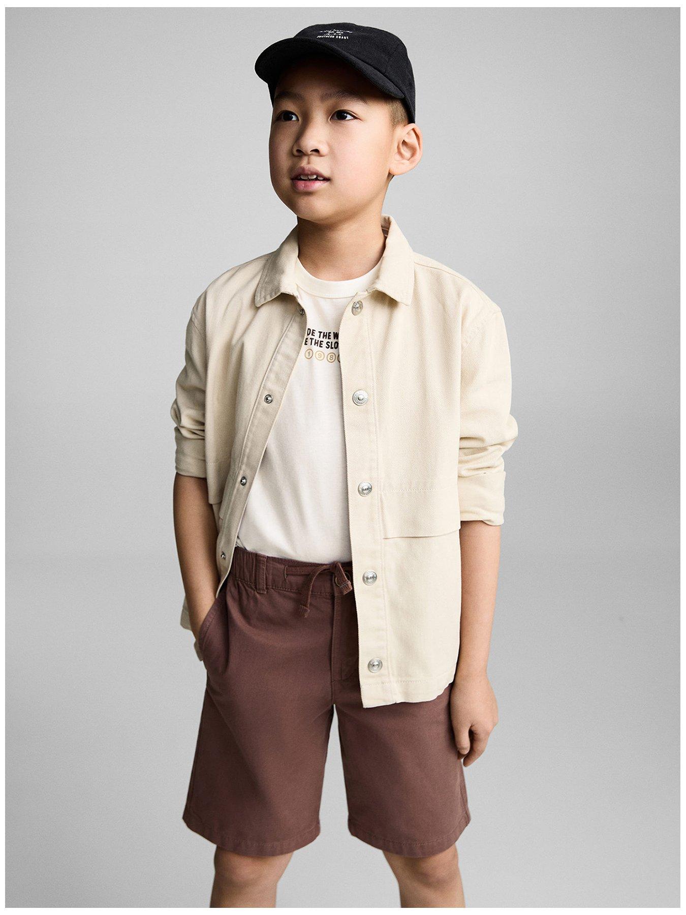 undefined Boys Bermuda Shorts - Red