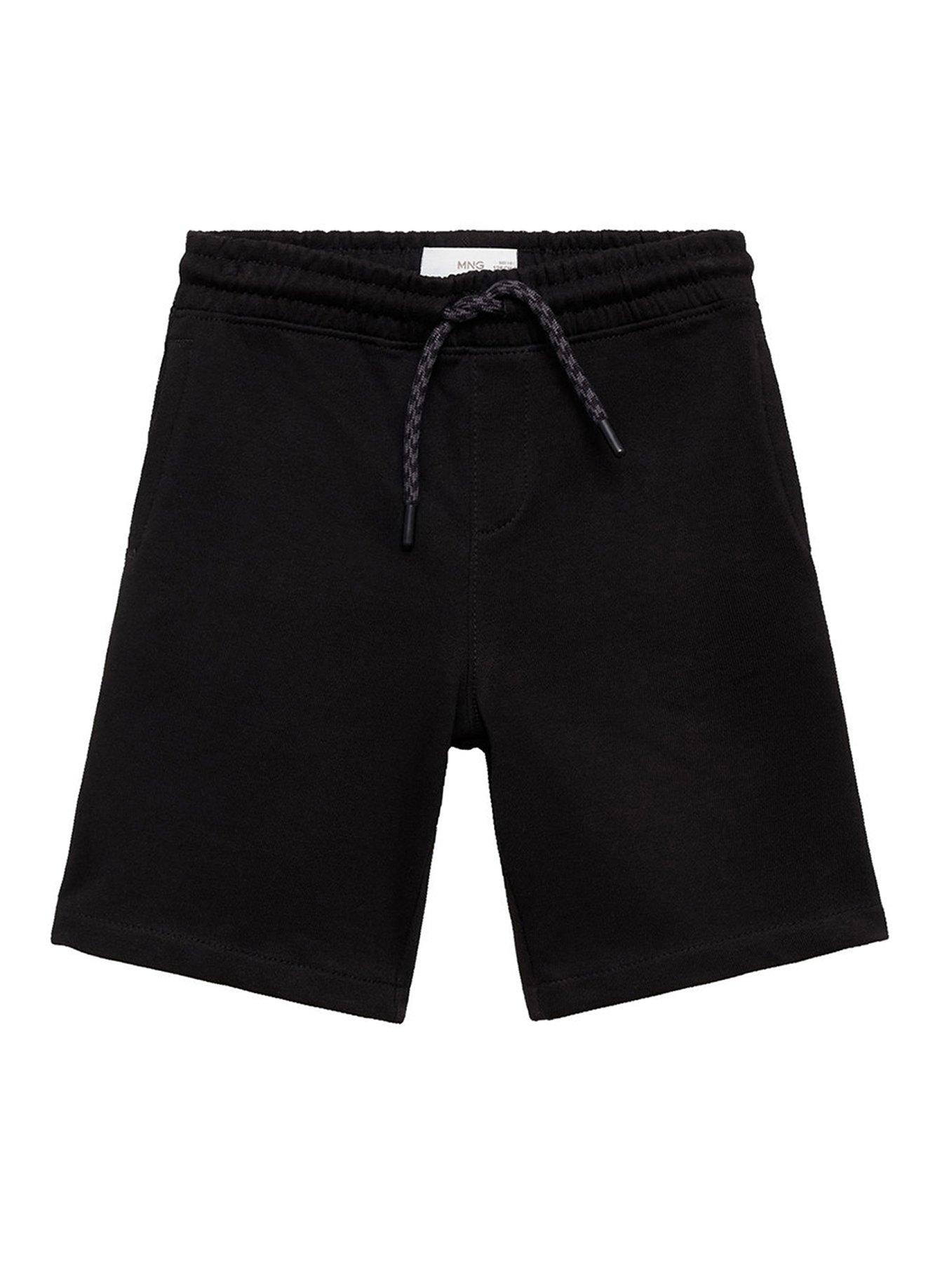 undefined Boys Longer Length Sweat Shorts - Black