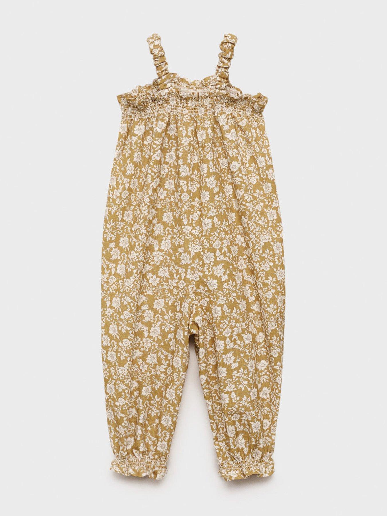 Image 2 of 4 of Mango Baby Girls Printed Jumpsuit - Yellow