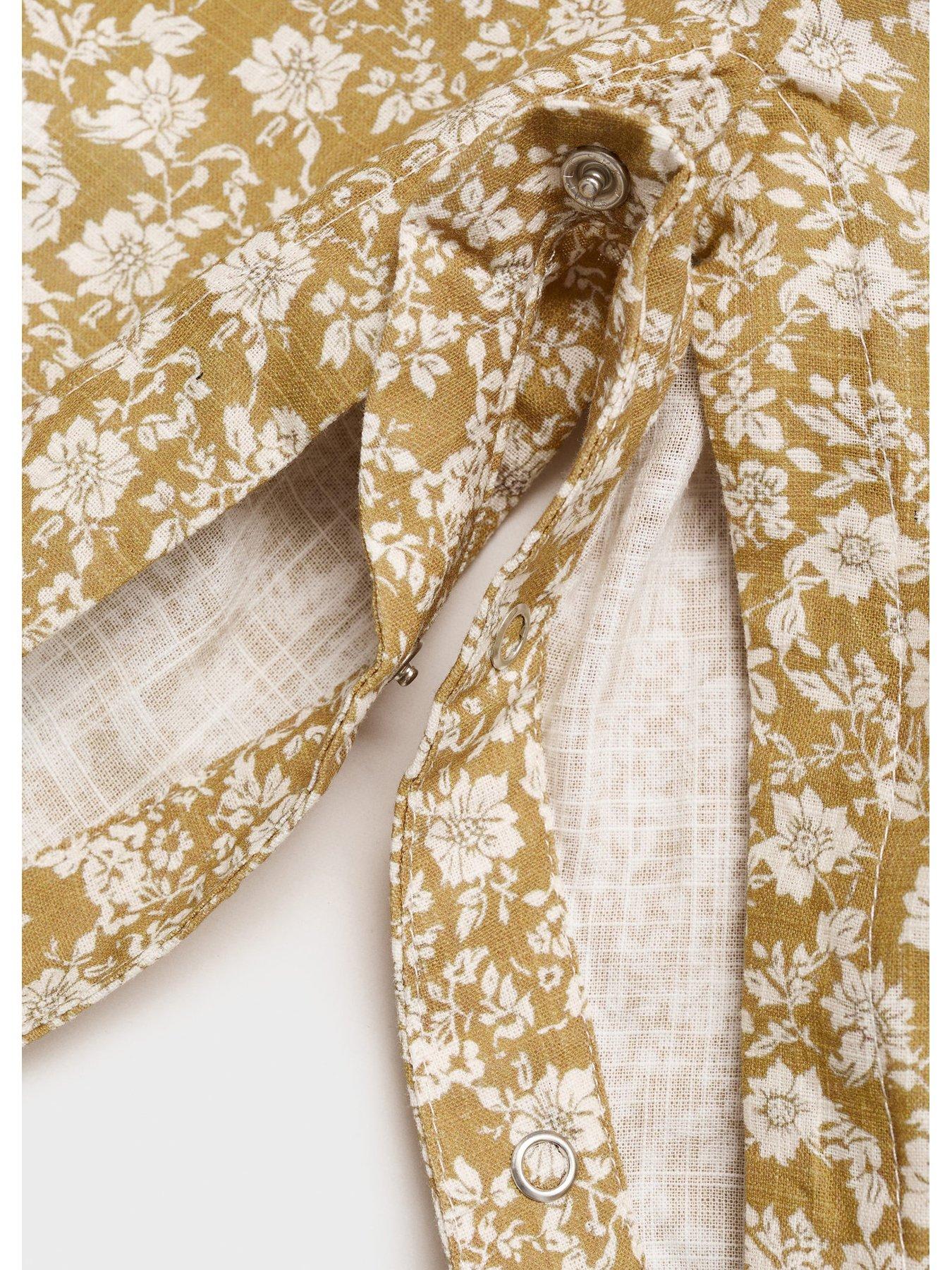 Image 3 of 4 of Mango Baby Girls Printed Jumpsuit - Yellow