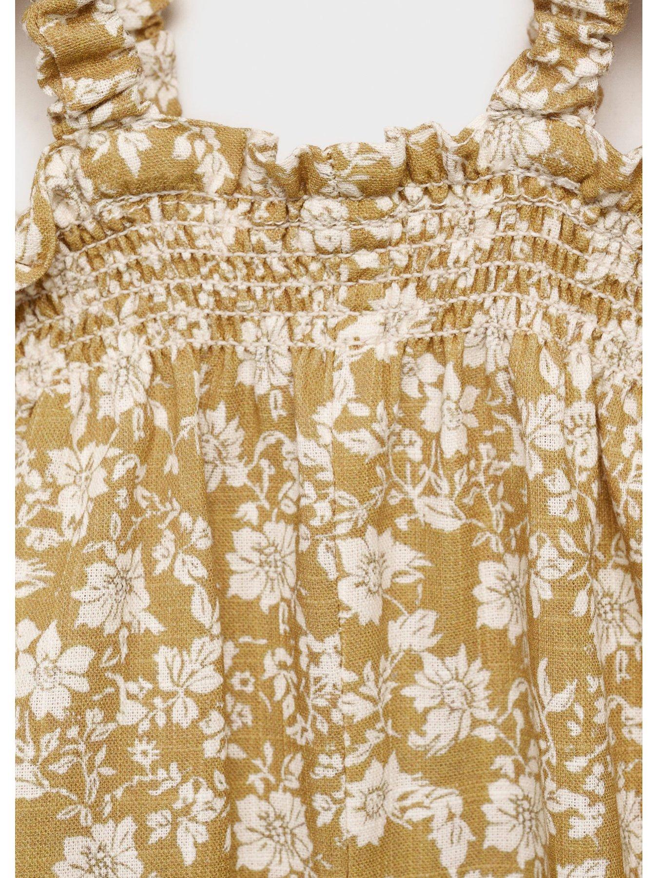 Image 4 of 4 of Mango Baby Girls Printed Jumpsuit - Yellow