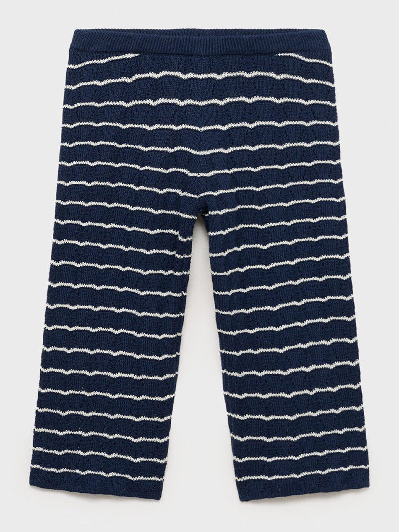 undefined Younger Girls Ula Knitted Co-ord Trousers - Navy
