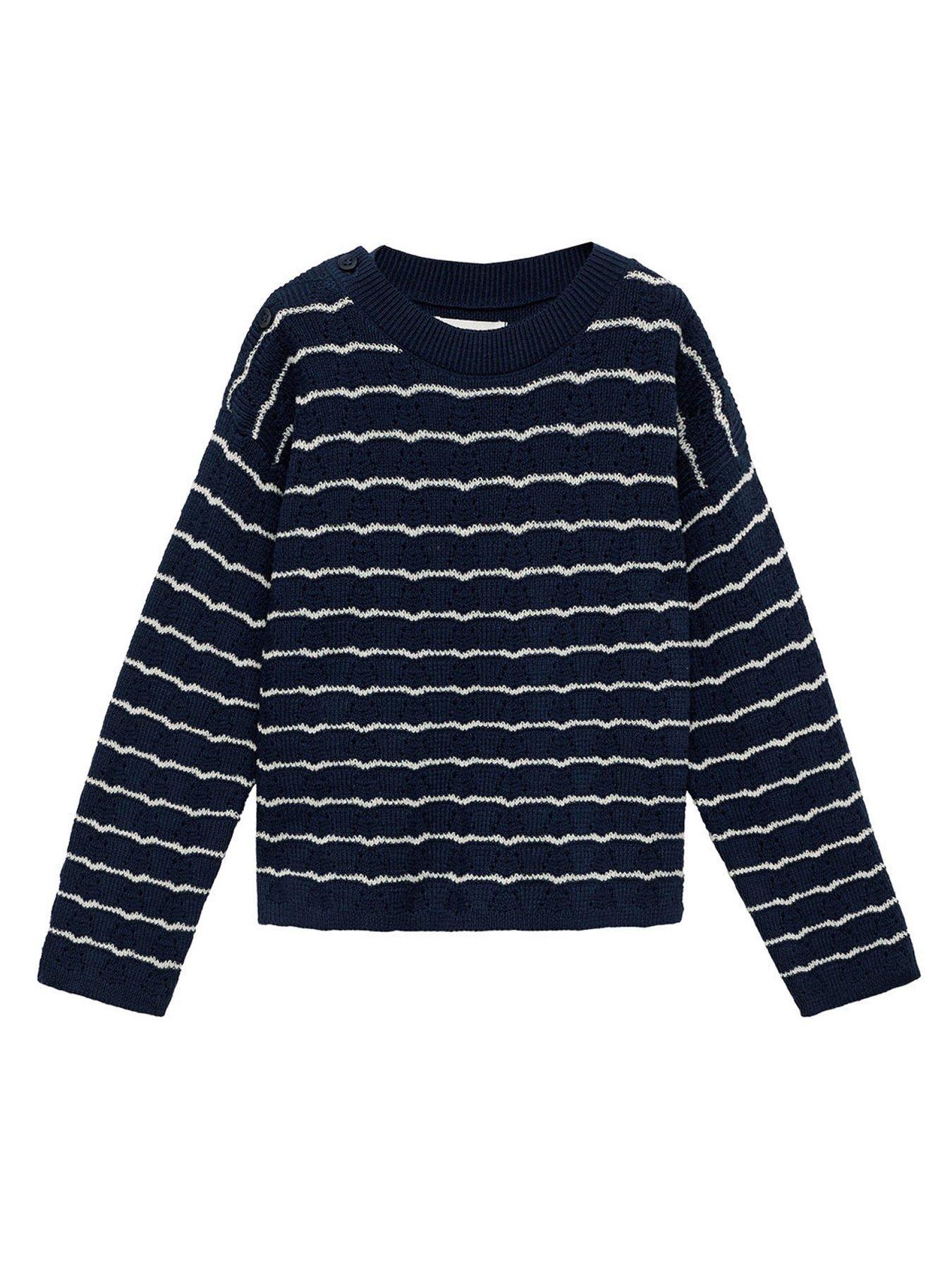 undefined Younger Girls Knitted Ula Co-Ord Jumper - Navy