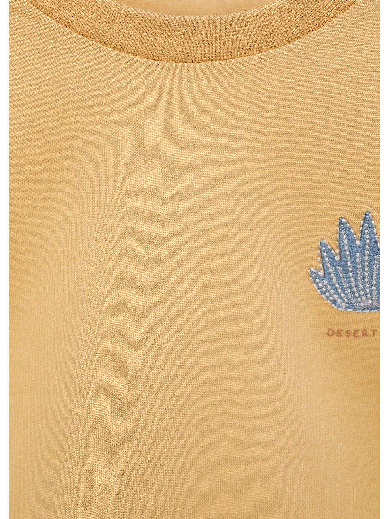 Image 5 of 5 of Mango Younger Boys Desert Vibes Back Print Short Sleeve T-Shirt - Yellow