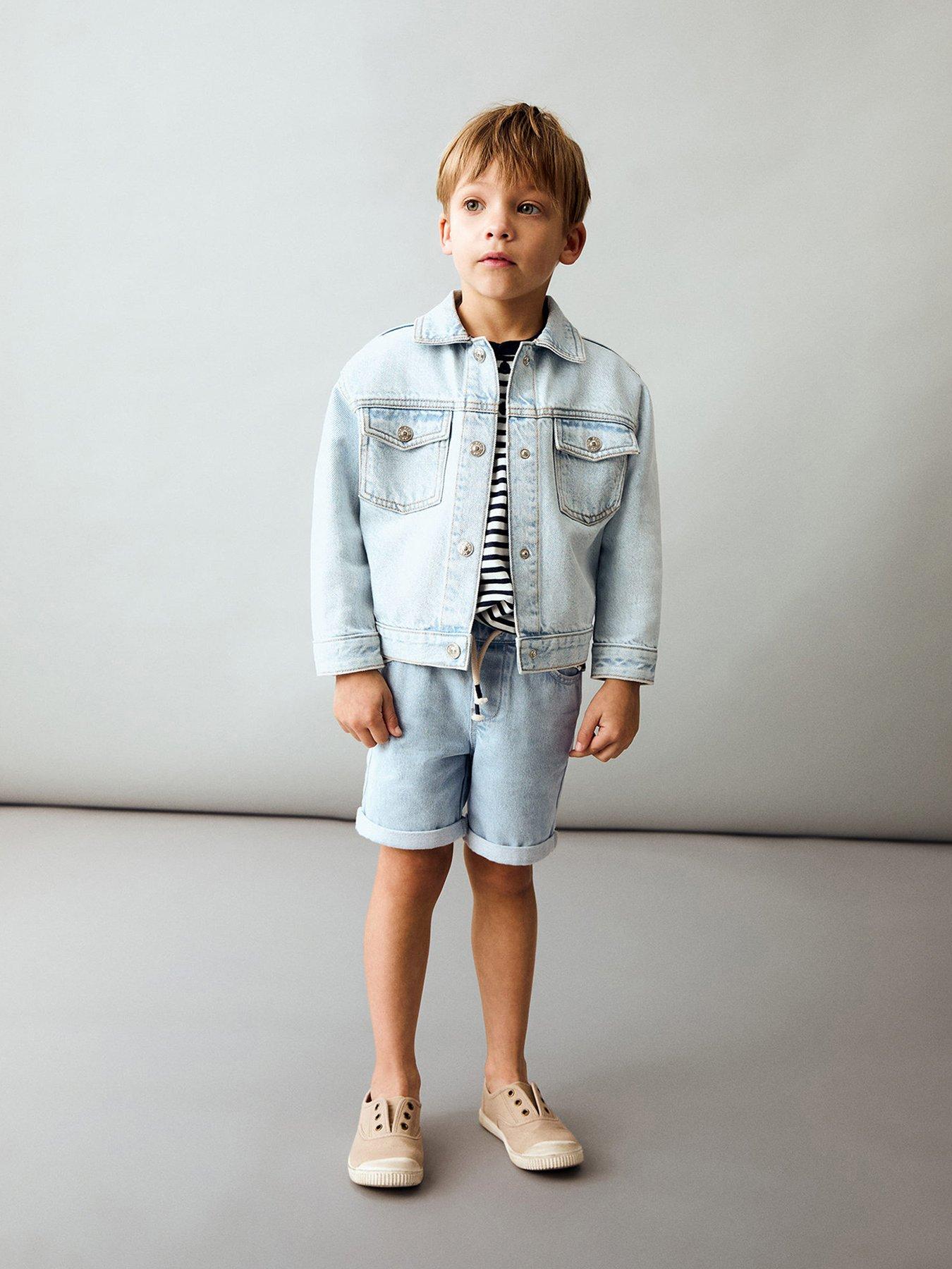 undefined Younger Boys Elasticated Waist Denim Shorts - Light Blue