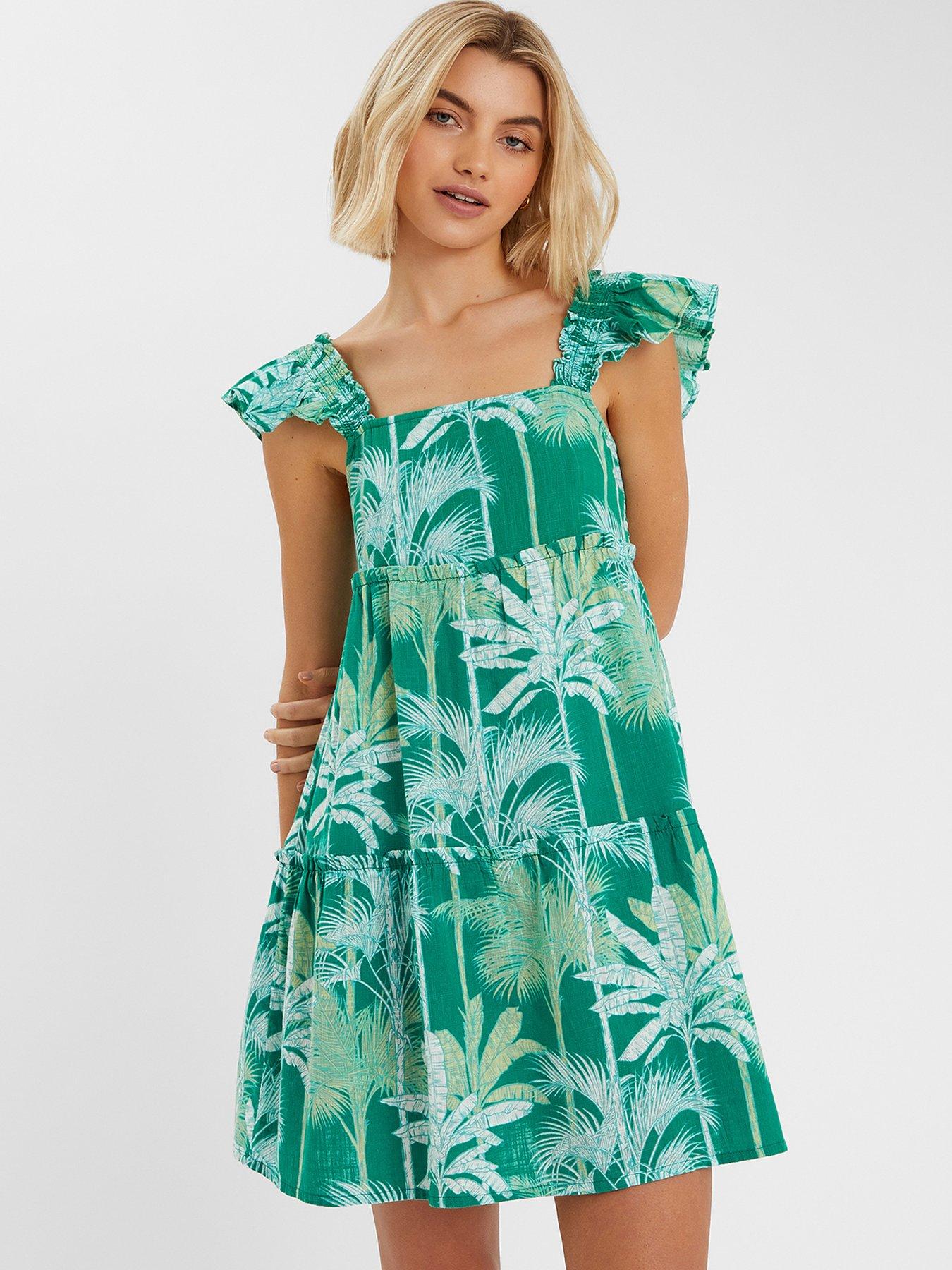 undefined Palm Frill Shoulder - Green