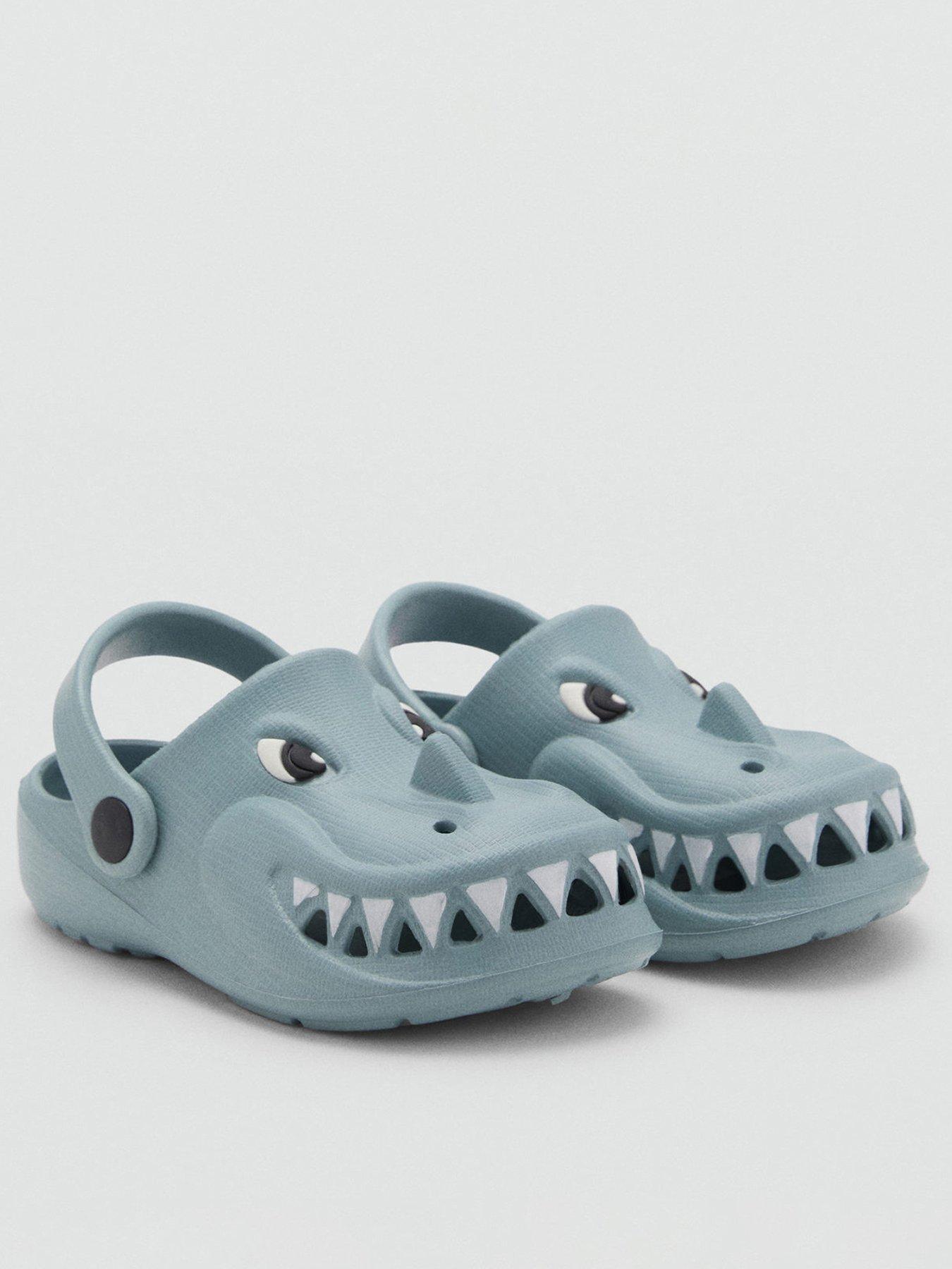 undefined Younger Boys Dragon Sling Back Beach Shoes - Light Blue