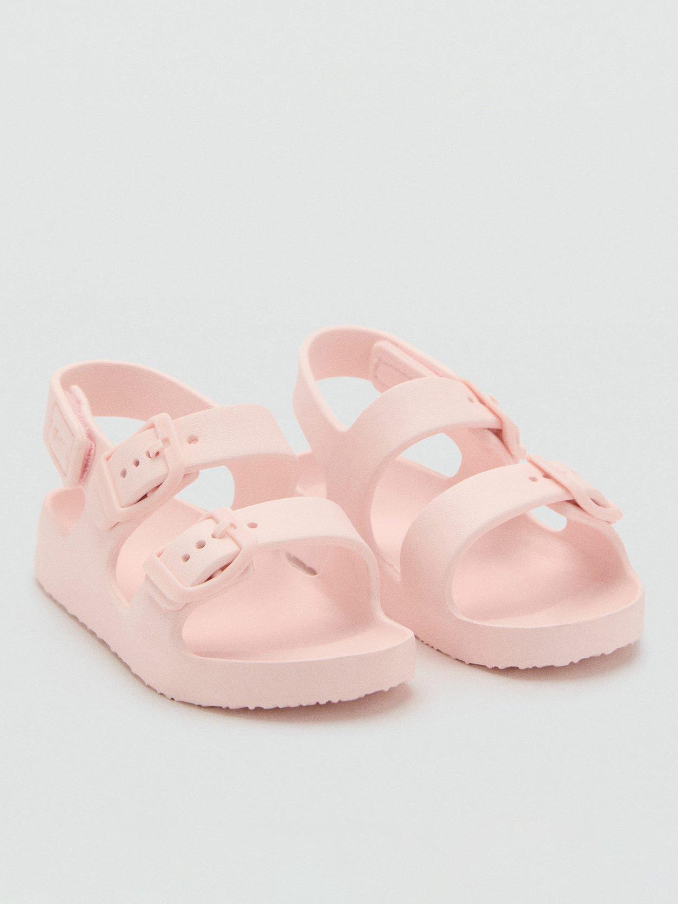 Image 1 of 5 of Mango Younger Girls Double Buckle Eva Sandals - Light Pink