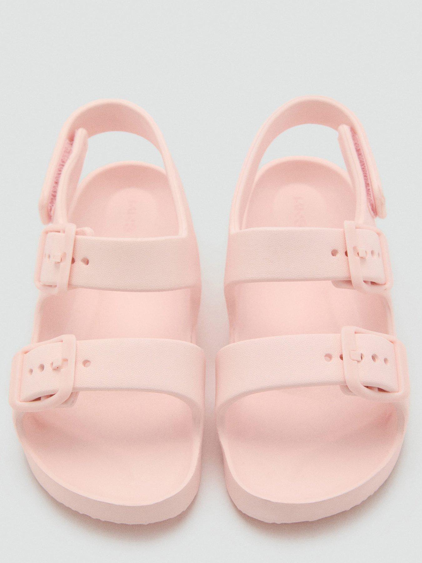 Image 3 of 5 of Mango Younger Girls Double Buckle Eva Sandals - Light Pink