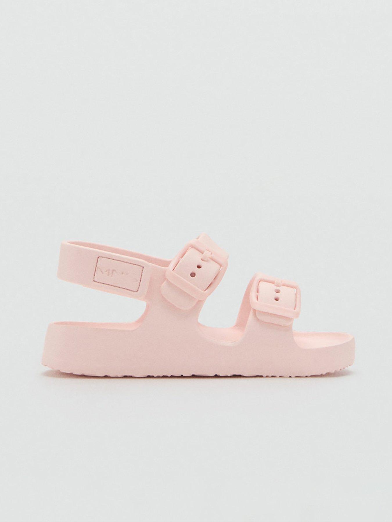 Image 4 of 5 of Mango Younger Girls Double Buckle Eva Sandals - Light Pink