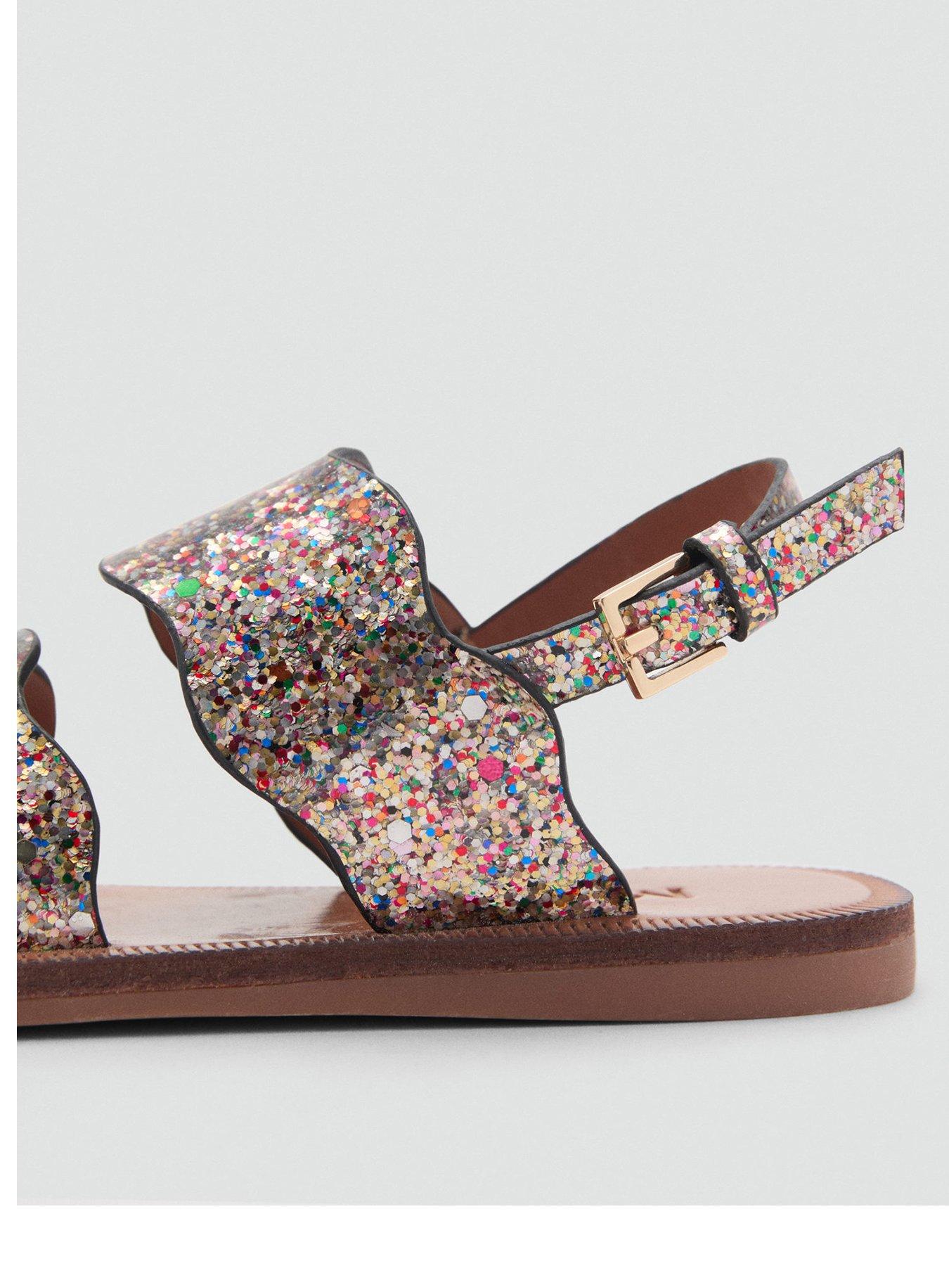 Image 3 of 5 of Mango Younger Girls Glitter Sandals - Light Purple