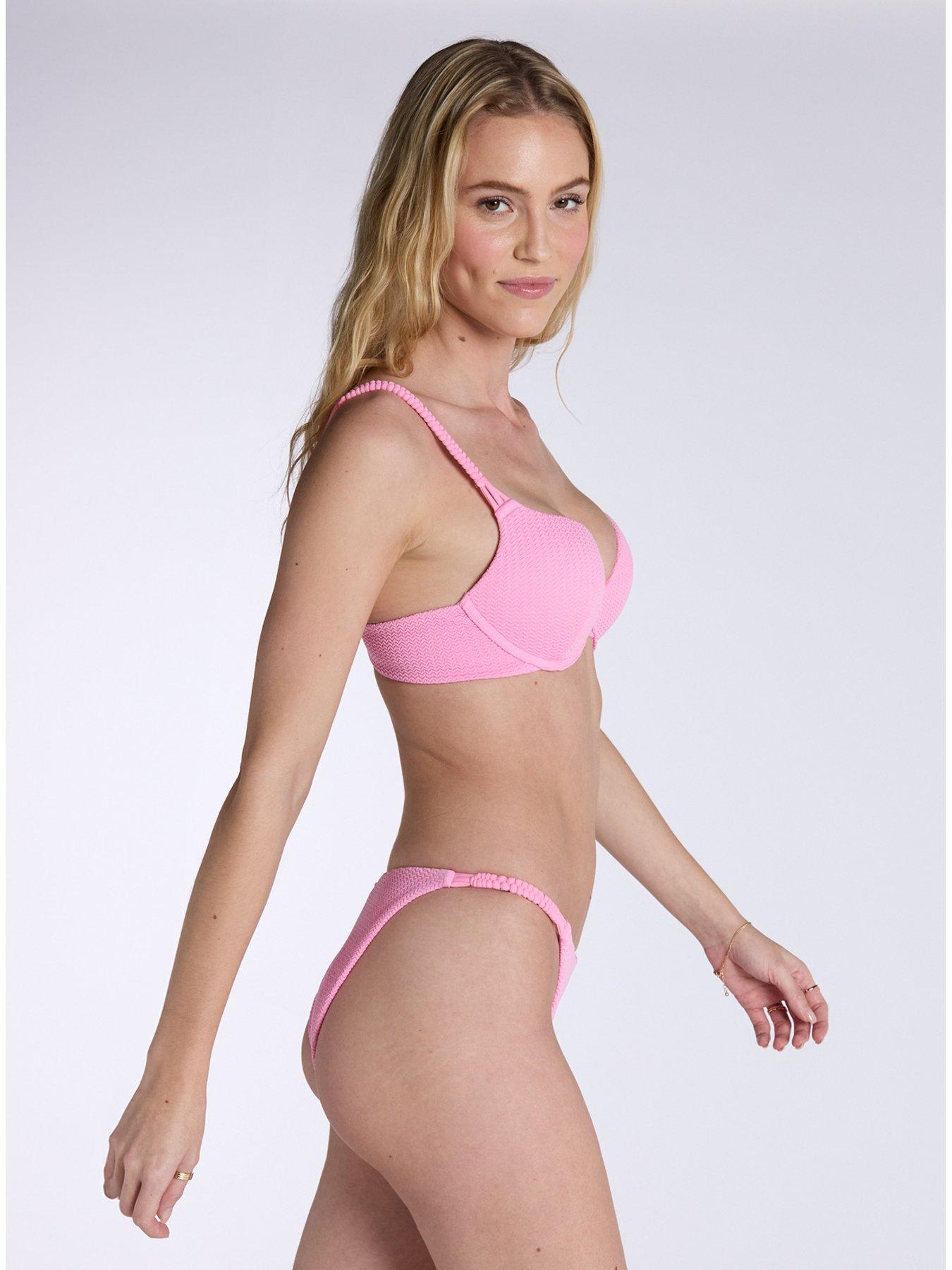 Image 3 of 5 of Boux Avenue Mirano Tanga Brazilian Bikini Brief - Pink