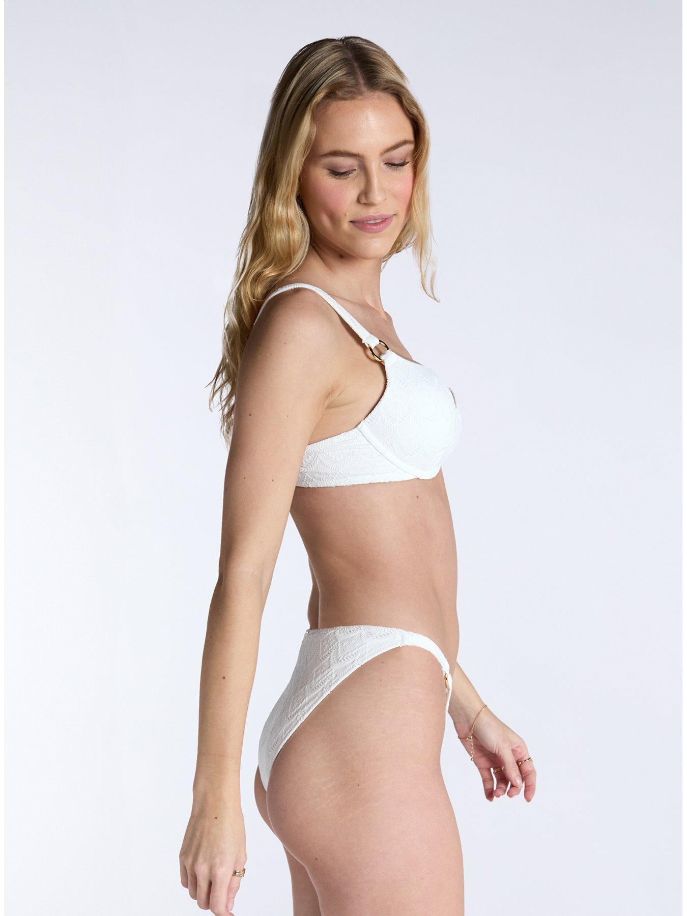 Image 3 of 5 of Boux Avenue Adria Tanga Brazilian Bikini Brief - White