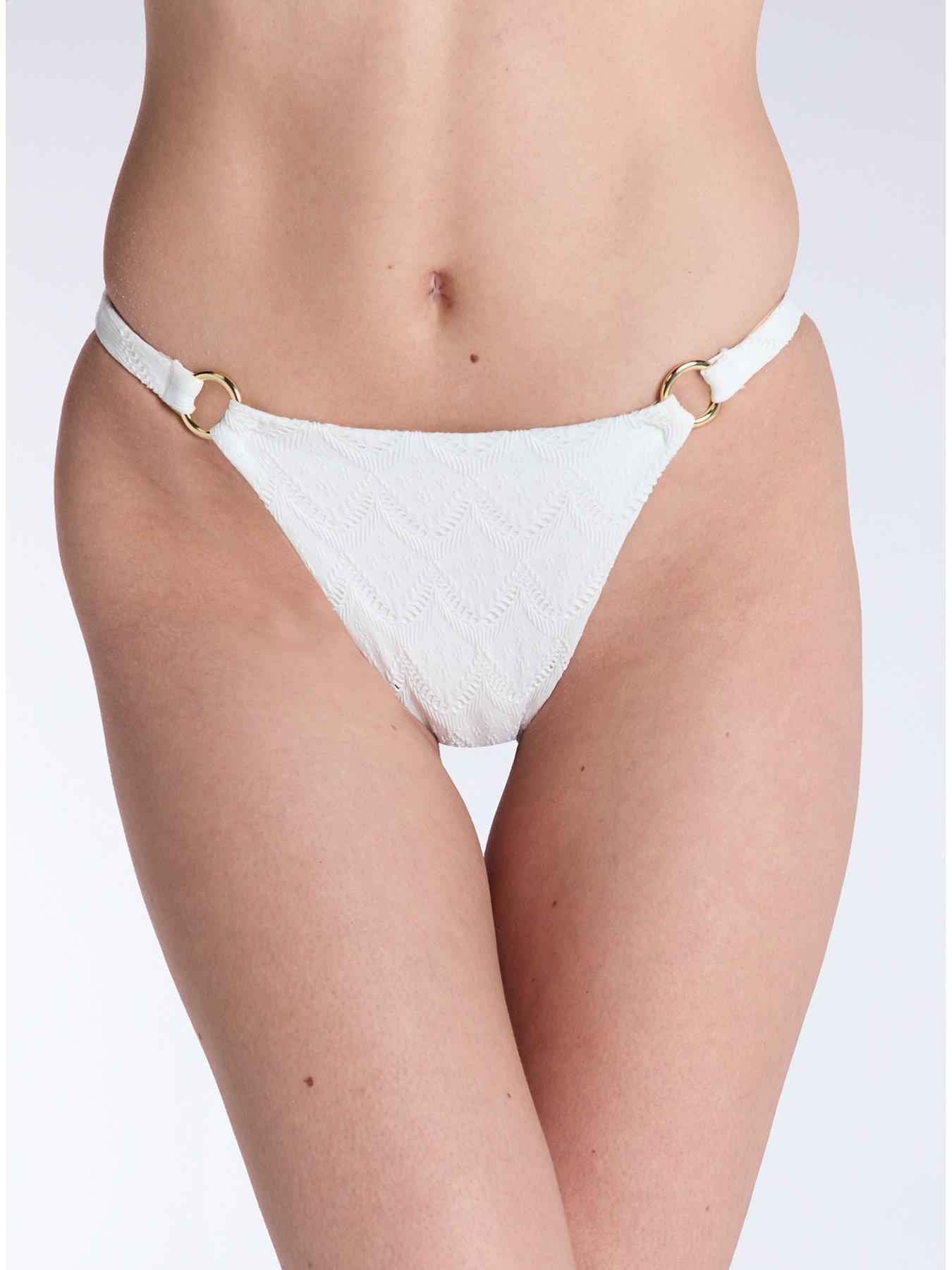 Image 4 of 5 of Boux Avenue Adria Tanga Brazilian Bikini Brief - White