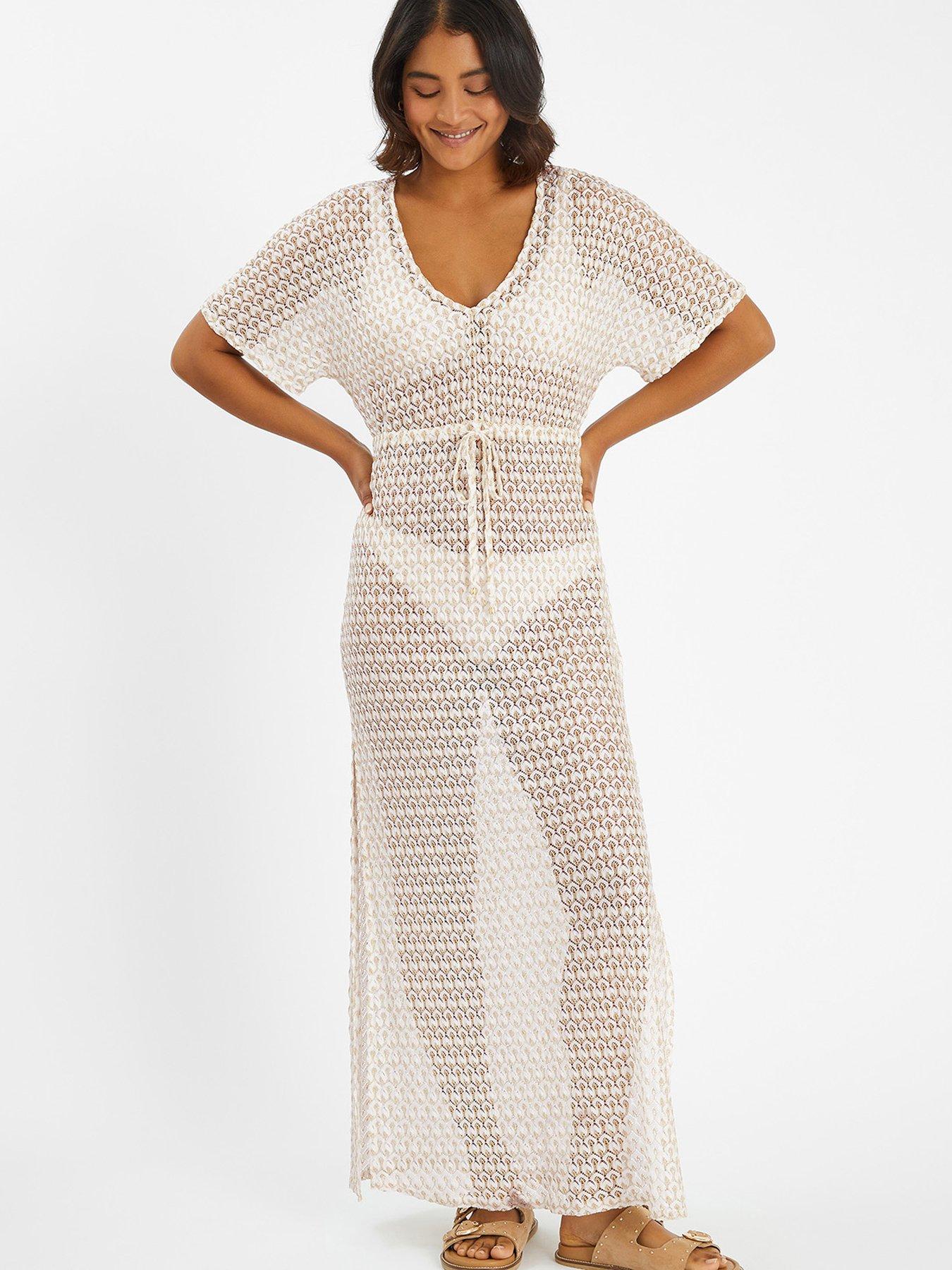 undefined Knit Maxi Kaftan - Gold