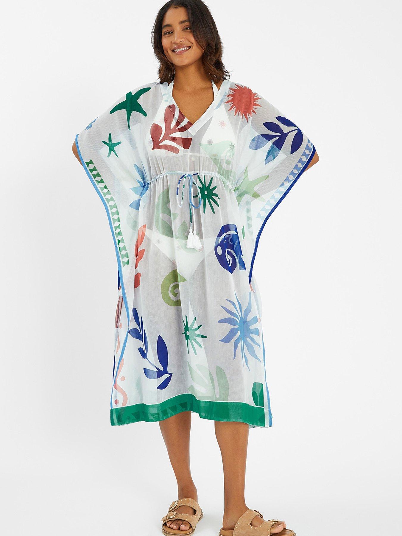 undefined Placement Square Kaftan - Ivory