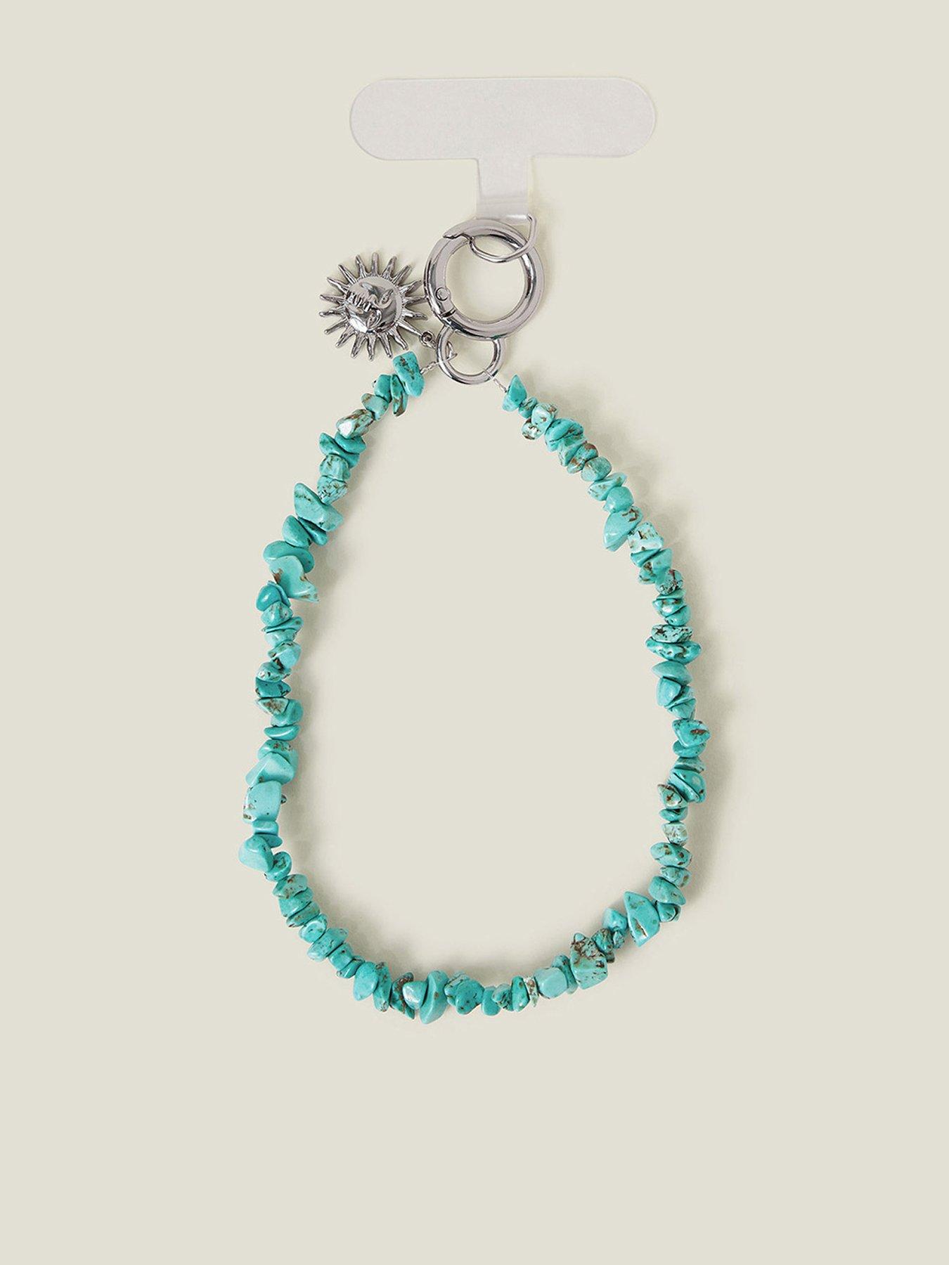 undefined Stone Phone Wrist Strap - Turquoise