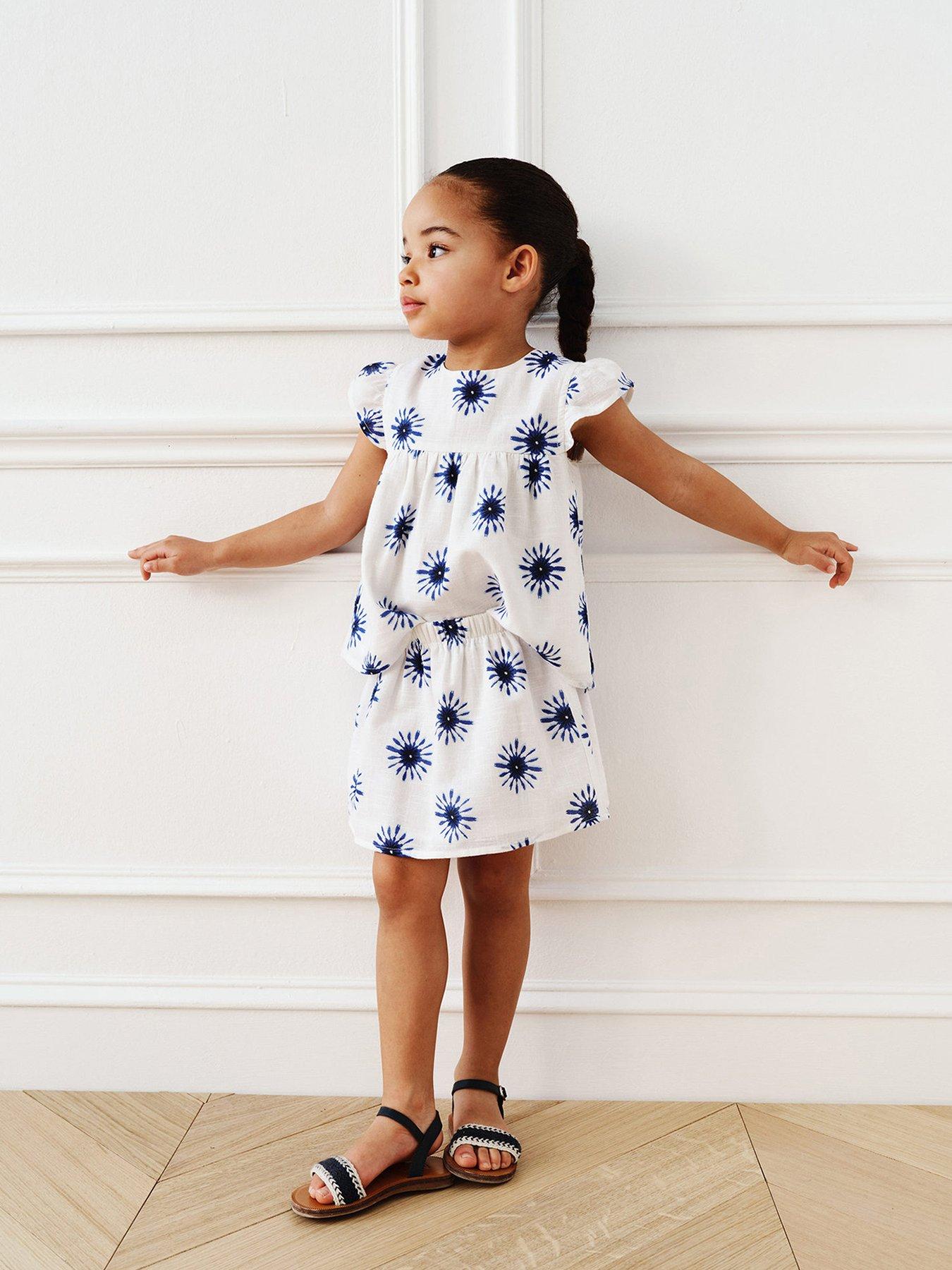 undefined Younger Girls Sol Co-Ord Skirt - White - White
