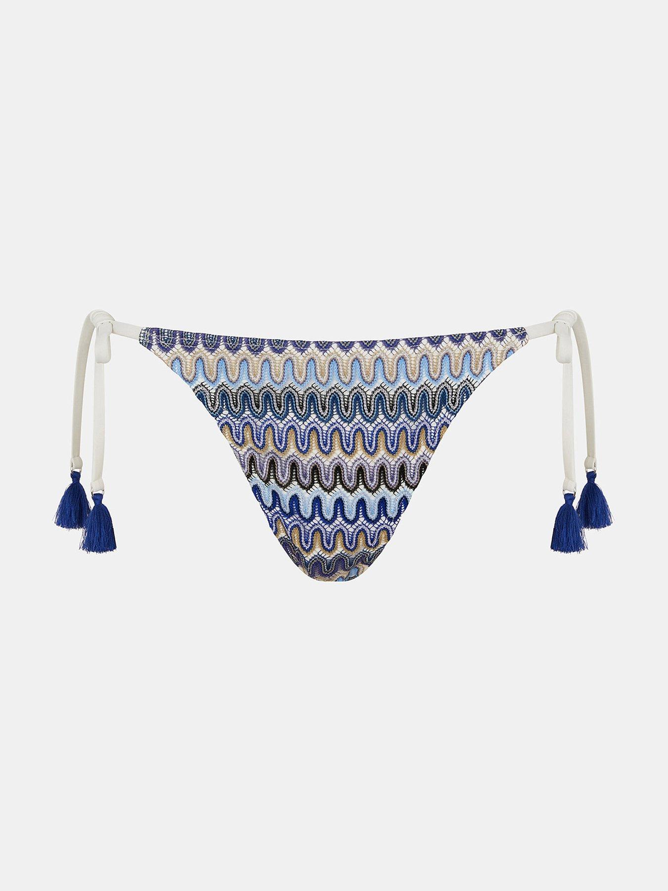 Image 3 of 4 of Accessorize Crochet Tie Side Pant - Blue