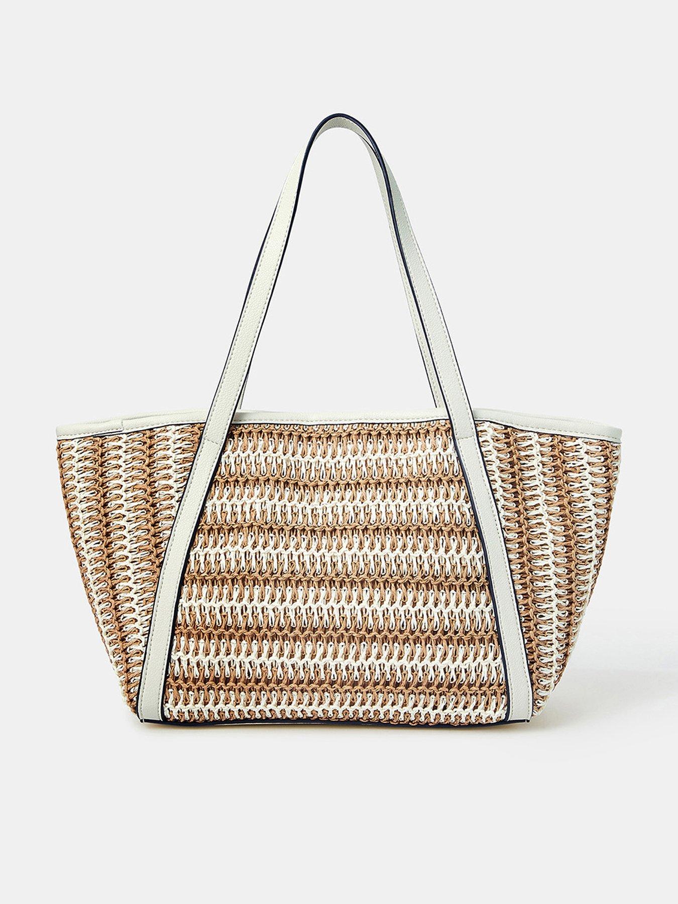 undefined Mixed Weave Shoulder Bag - Natural