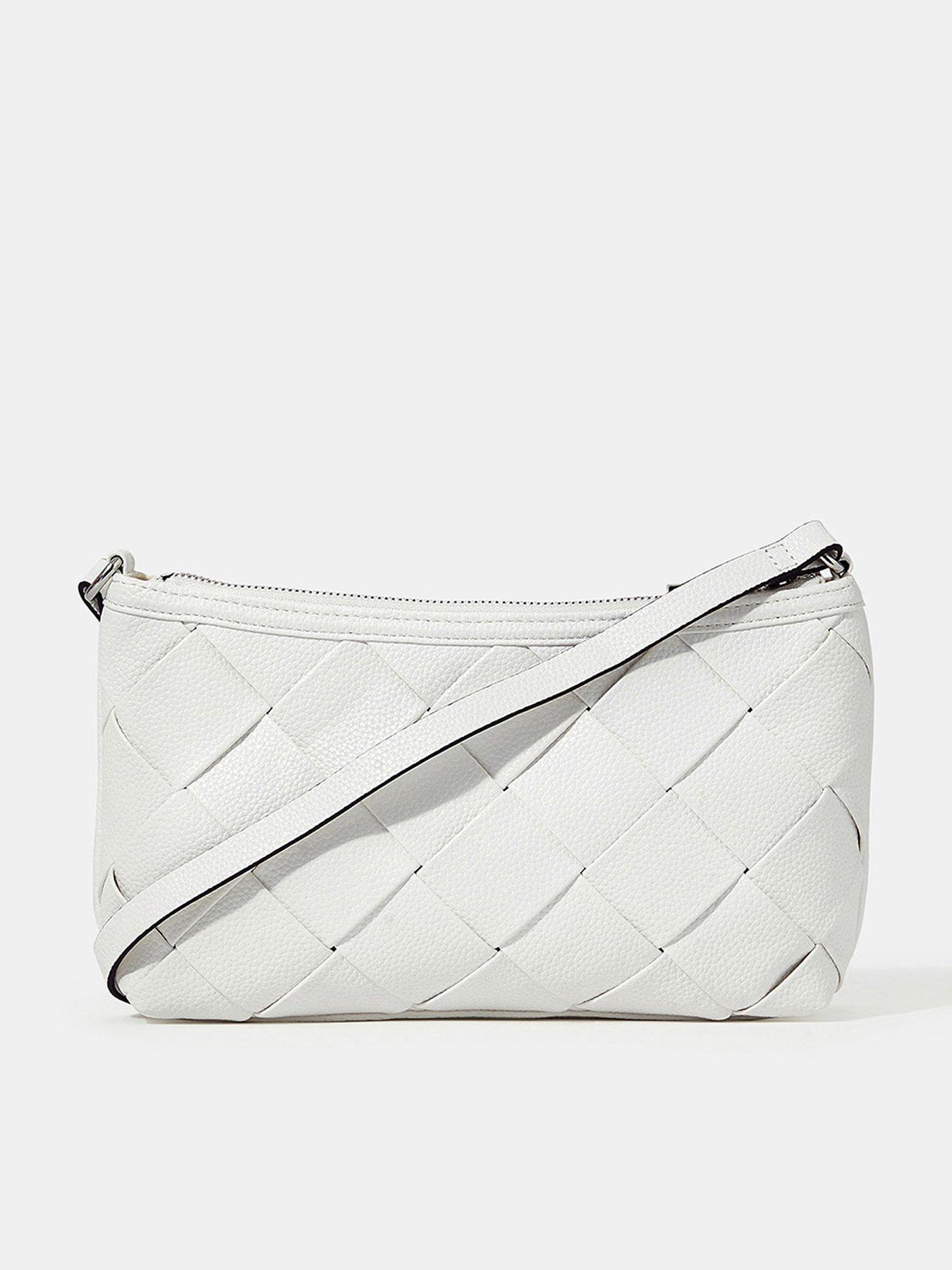 undefined Woven Weave Shoulder Bag - White