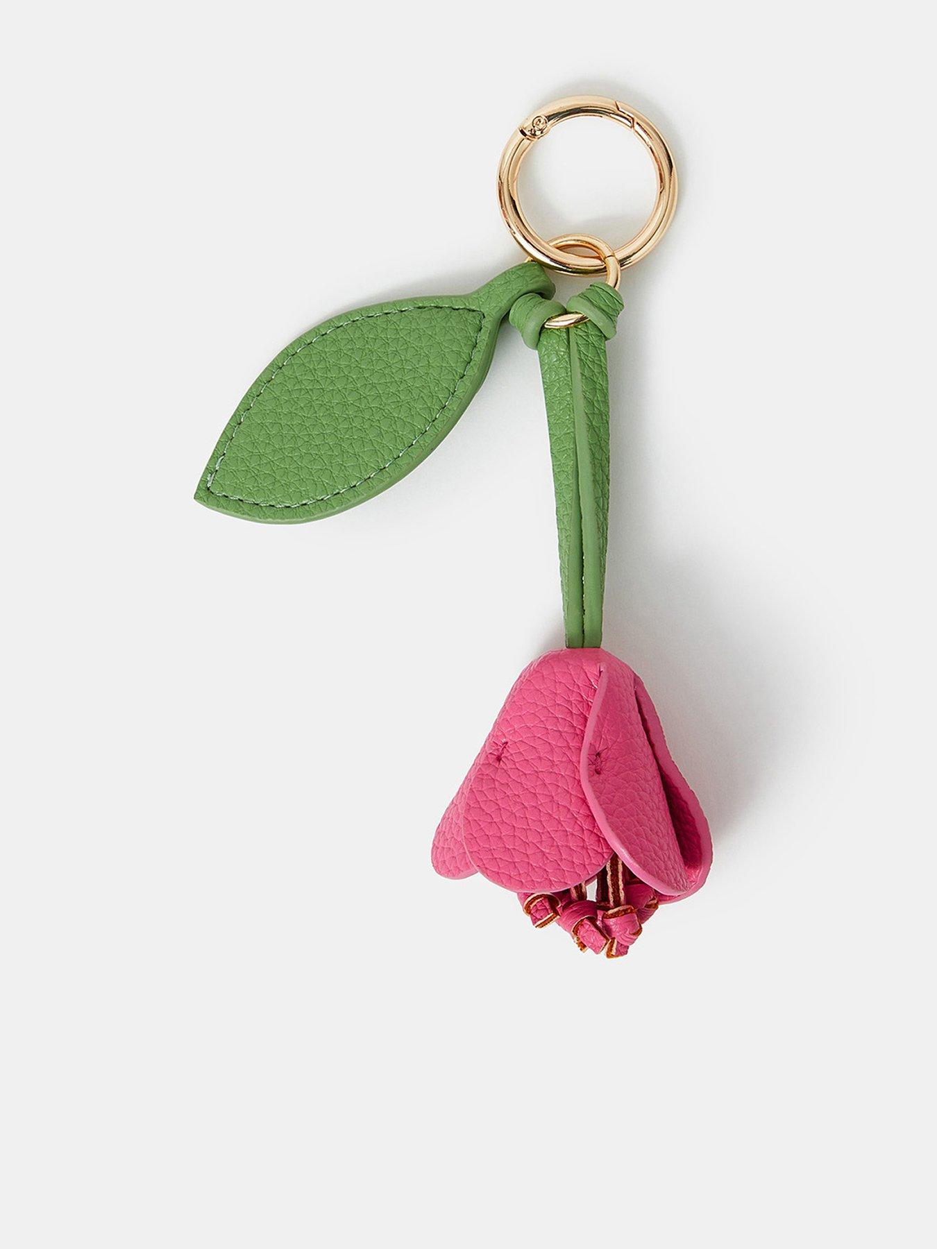undefined Flower Bag Charm - Pink