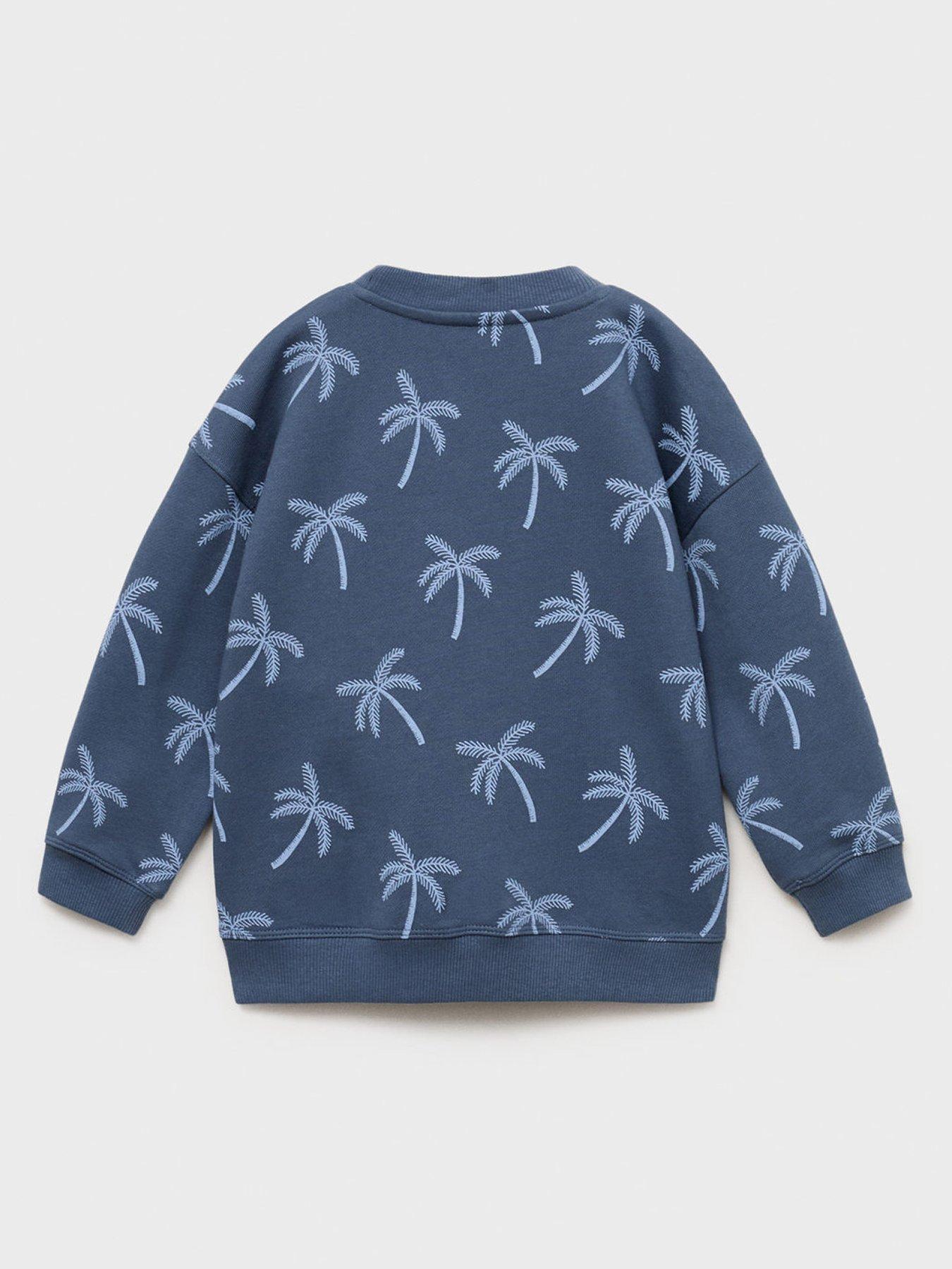 Image 2 of 3 of Mango Younger Boys Palm Tree Co-ord Sweat - Blue