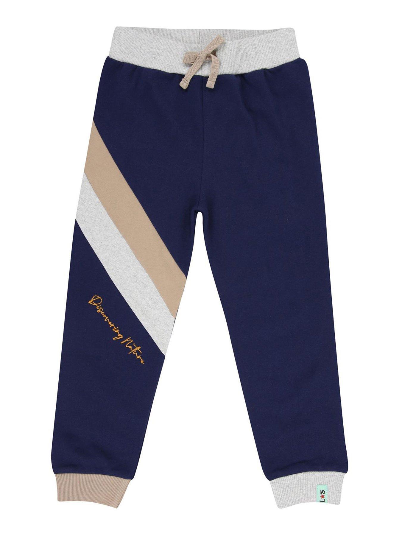 Lilly + Sid Boys Colour Block Joggers - Navy